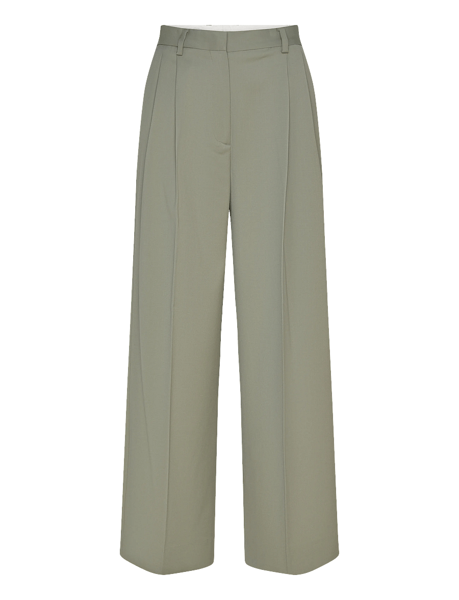 Filippa K - Darcey Wool Trousers - puvunhousut - light green - 1