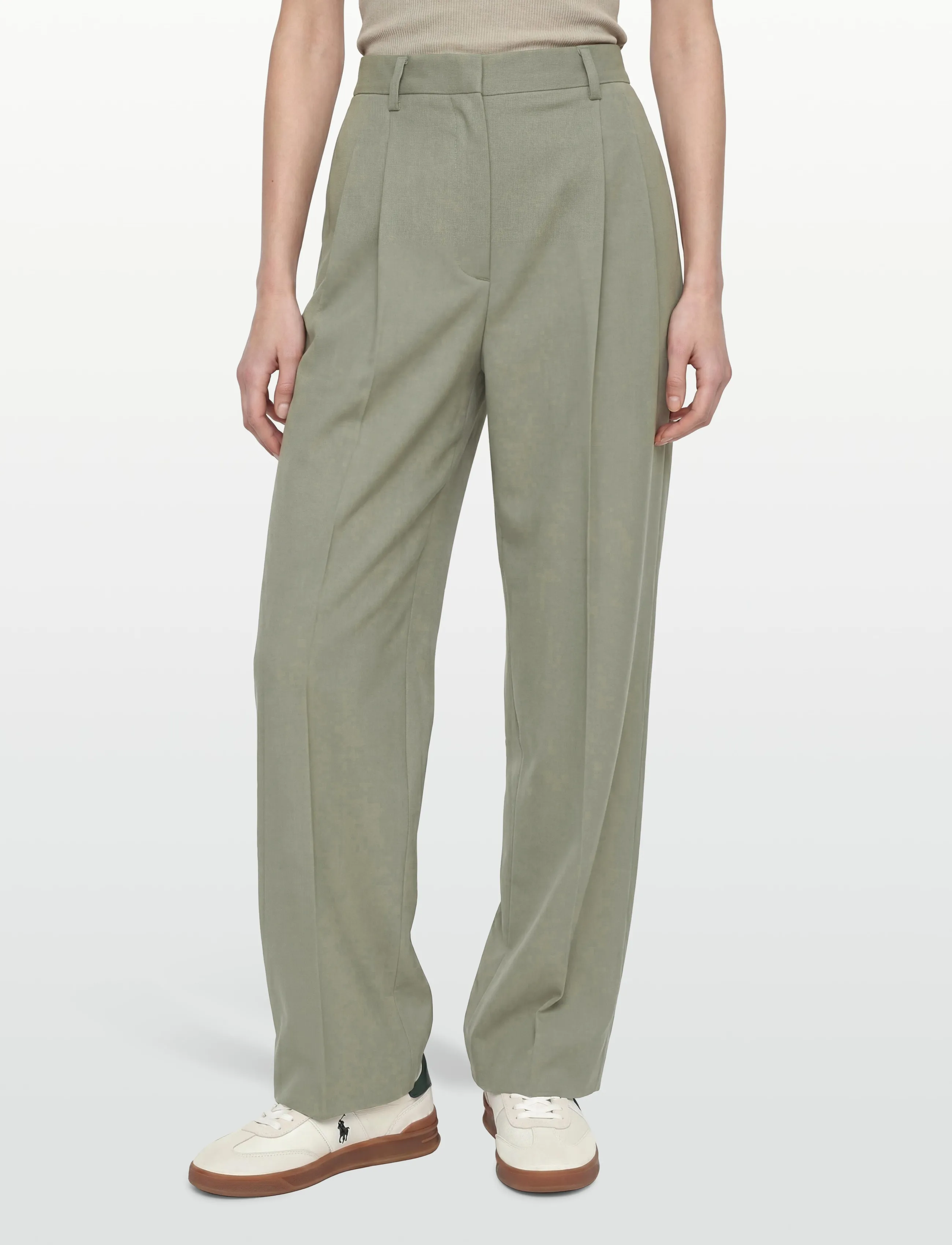 Filippa K - Darcey Wool Trousers - tailored trousers - light green - 3