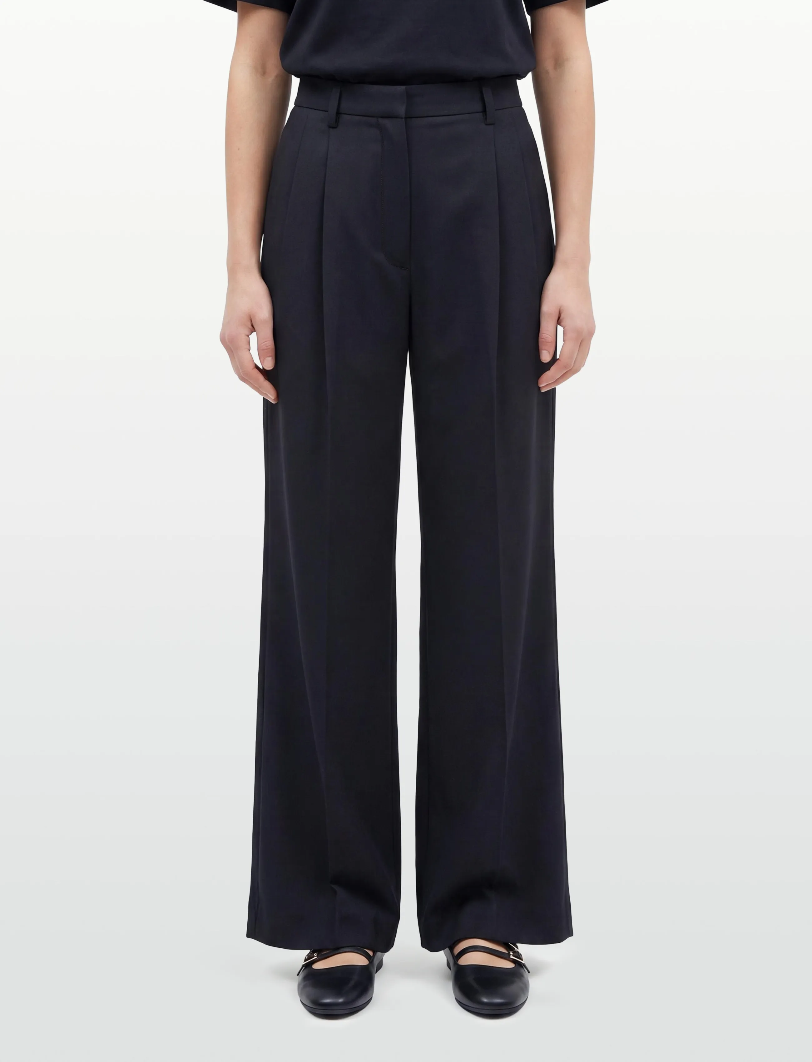 Filippa K - Darcey Wool Trousers - kostymbyxor - navy - 3