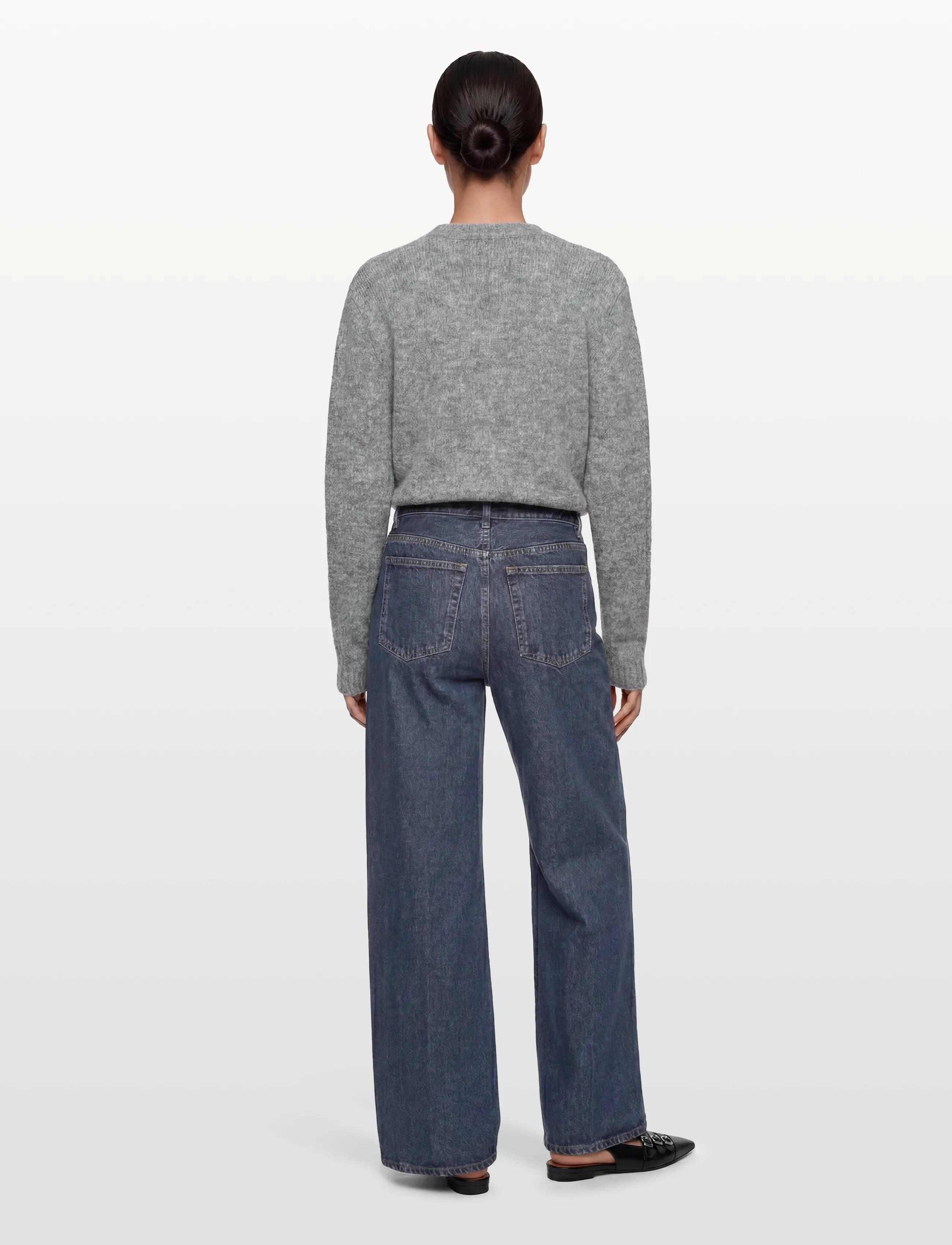 Filippa K - Wide Leg Jeans - džinsa bikses ar platām starām - washed mid blue - 4
