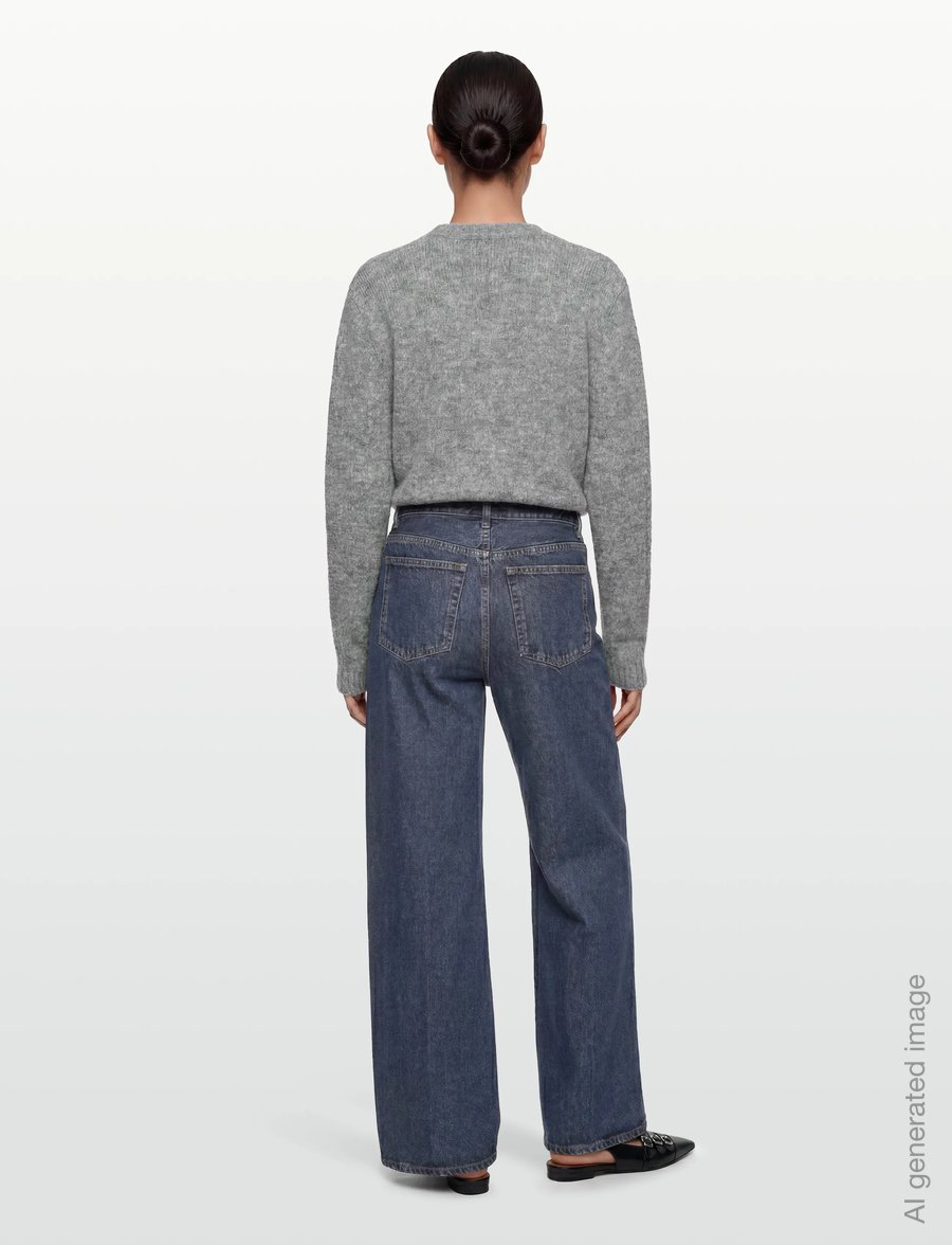 Filippa K - Wide Leg Jeans - hosen mit weitem bein - washed mid blue - 4