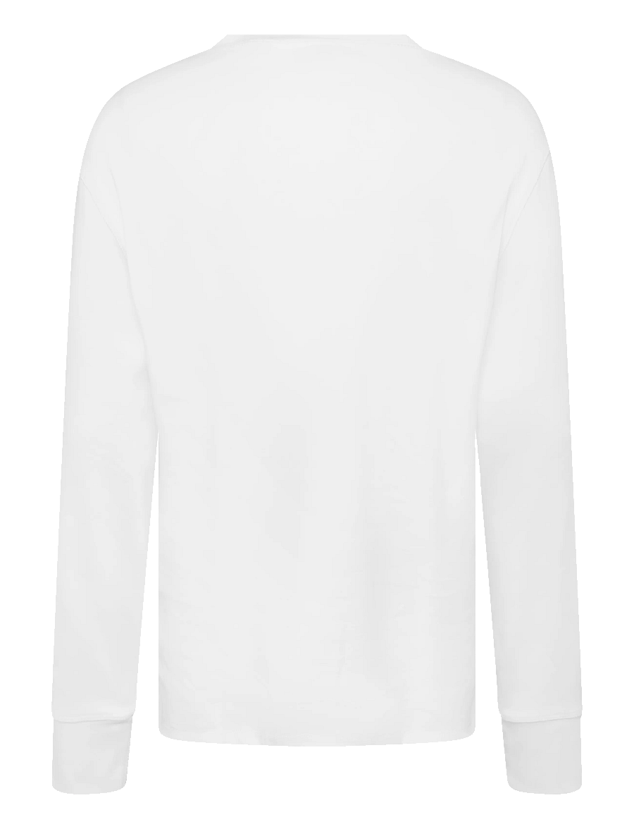 Filippa K - Cotton Rib Henley - langermede t-skjorter - white - 1
