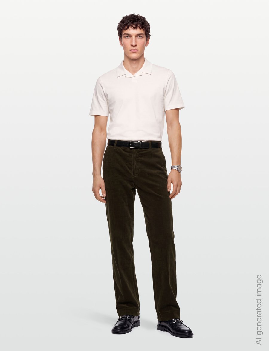 Filippa K - Hector Corduroy Trousers - casual trousers - dark moss green - 0