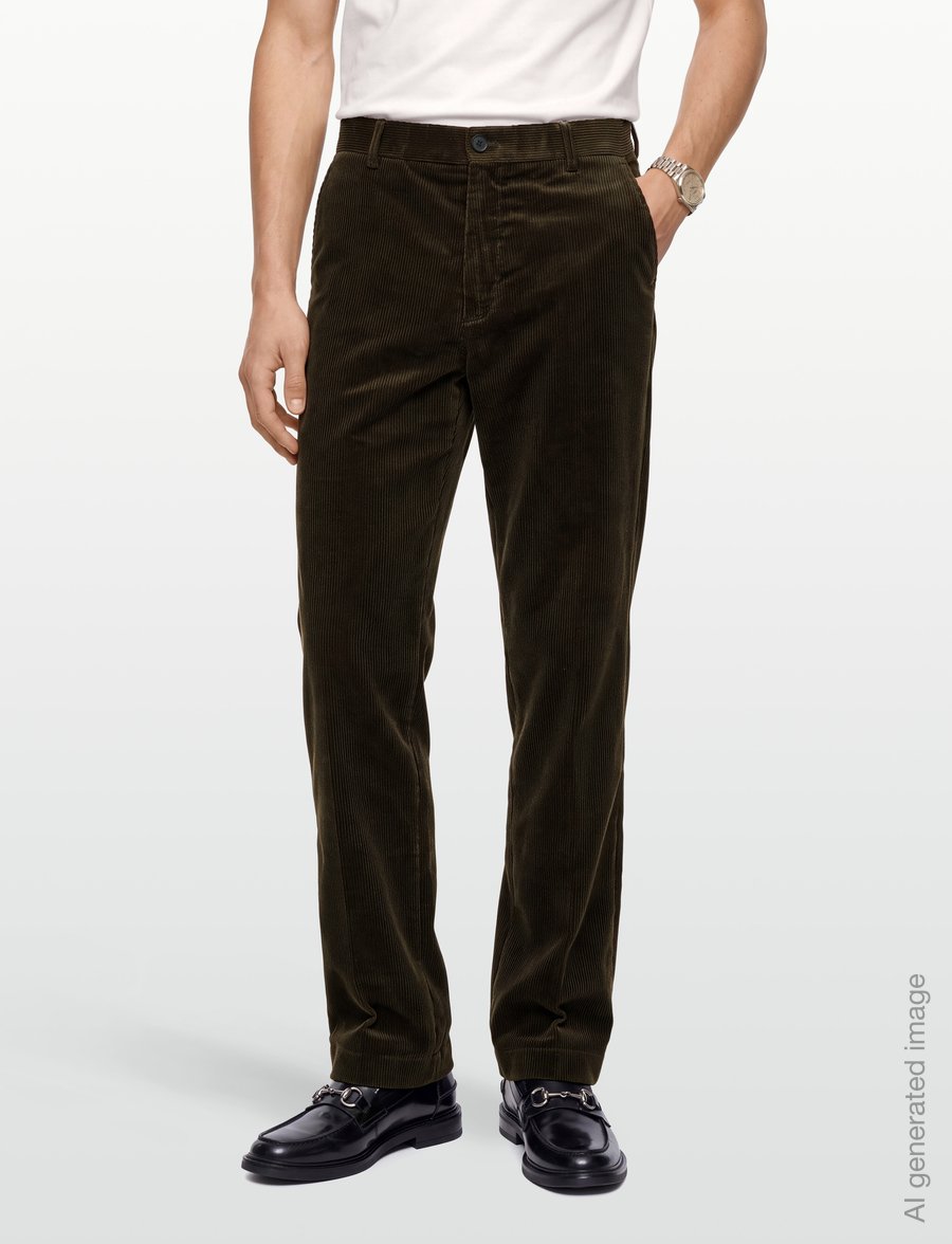 Filippa K - Hector Corduroy Trousers - casual trousers - dark moss green - 3