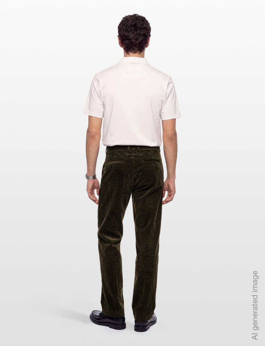 Filippa K - Hector Corduroy Trousers - casual trousers - dark moss green - 4