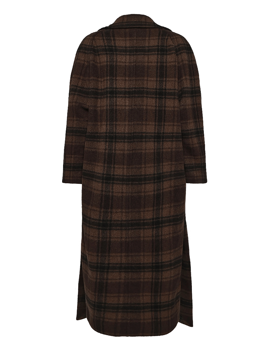 Filippa K - Vanessa Vented Check Coat - winterjacken - brown check - 1