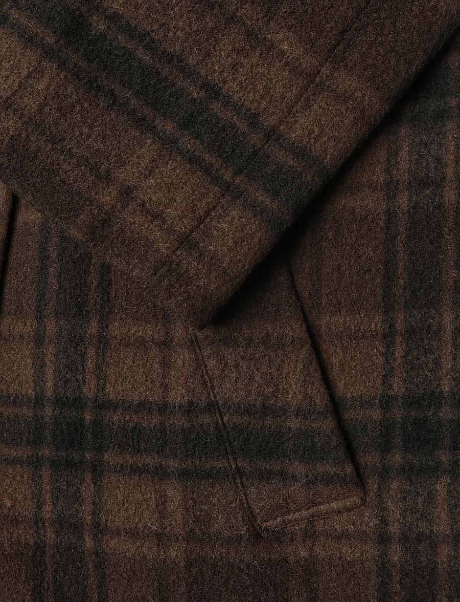 Filippa K - Vanessa Vented Check Coat - winterjacken - brown check - 3