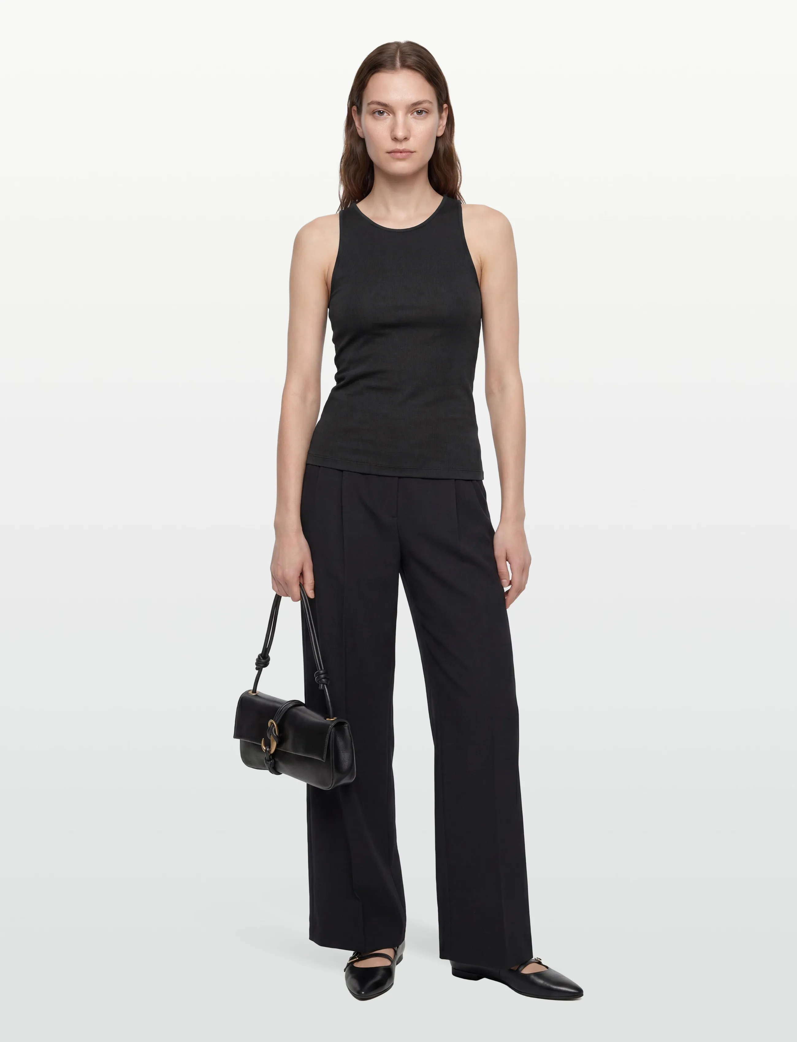 Filippa K Racerback Tank - T-shirts & Toppe - BLACK / black
