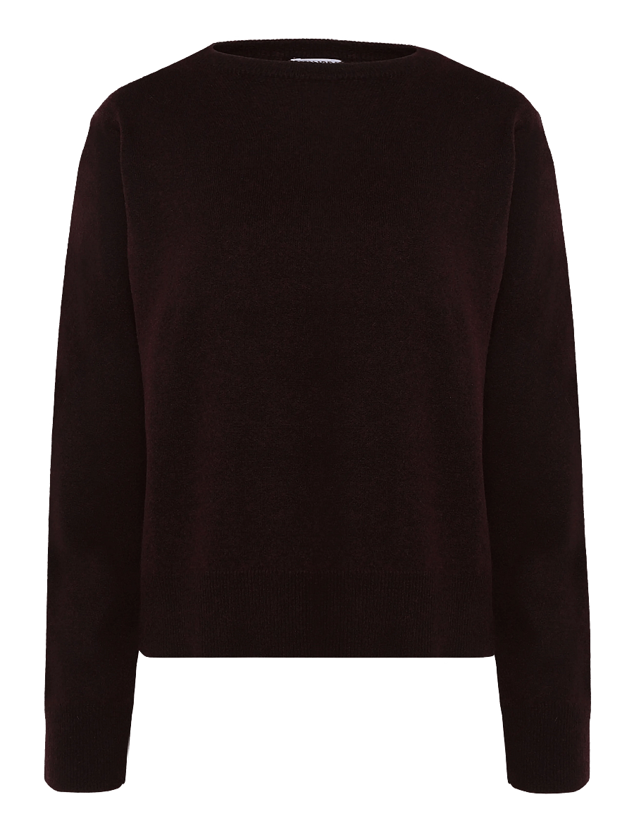 Filippa K - Soft Wool Crewneck Sweater - striktrøjer - dark burgundy - 1