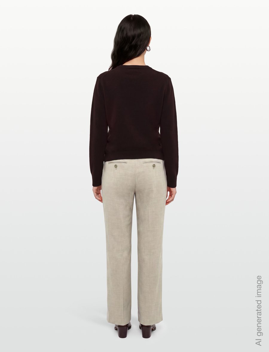 Filippa K - Soft Wool Crewneck Sweater - striktrøjer - dark burgundy - 4