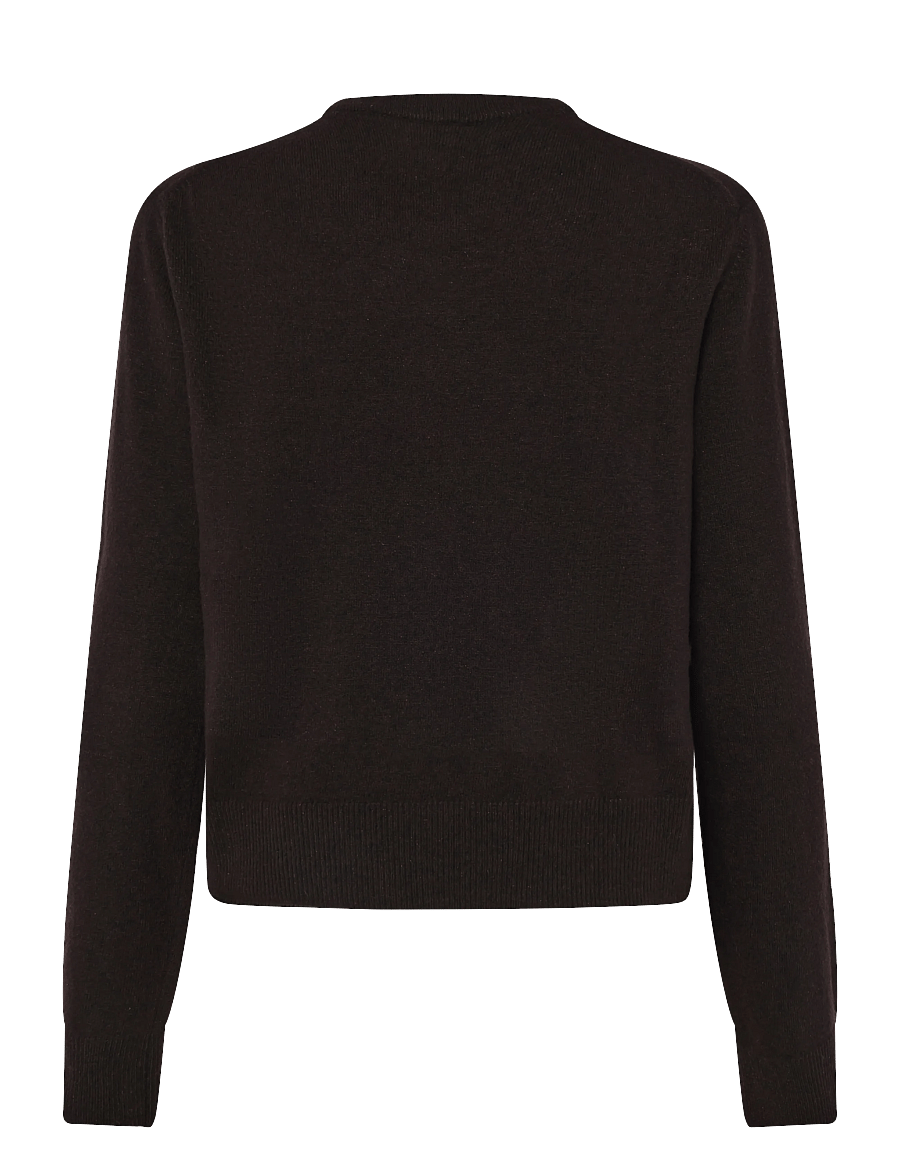 Filippa K - Soft Wool Crewneck Sweater - stickade tröjor - dark chocolate - 2