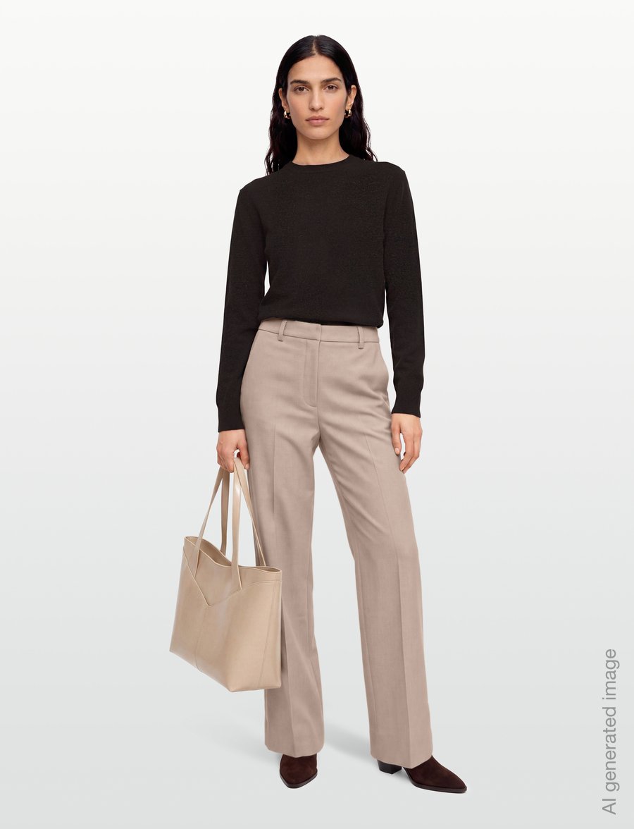 Filippa K - Soft Wool Crewneck Sweater - stickade tröjor - dark chocolate - 0
