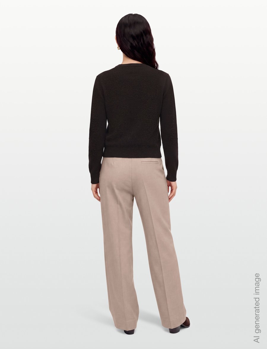 Filippa K - Soft Wool Crewneck Sweater - stickade tröjor - dark chocolate - 4
