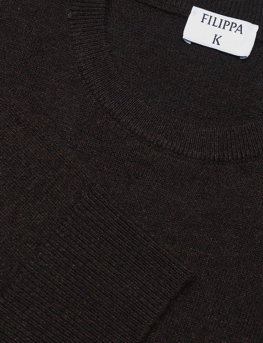 Filippa K - Soft Wool Crewneck Sweater - stickade tröjor - dark chocolate - 5
