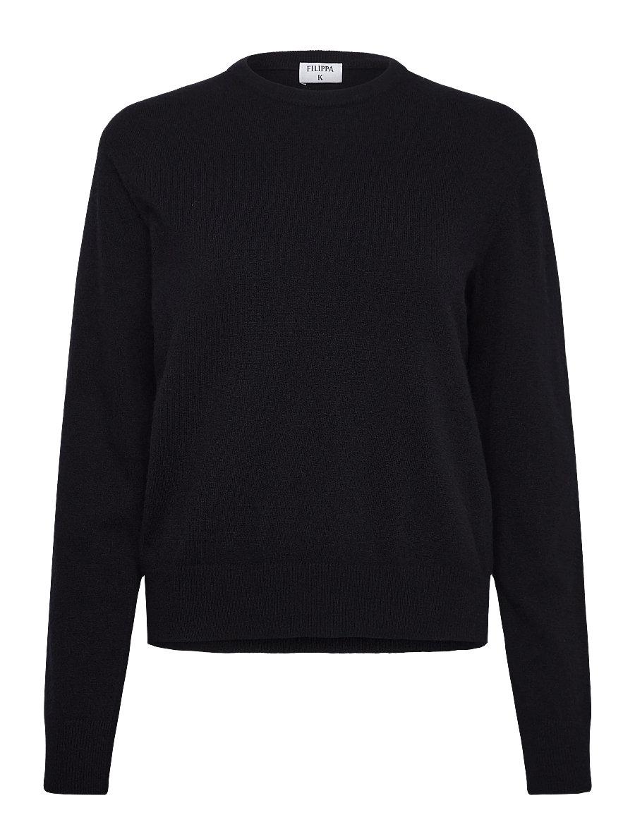 Filippa K - Soft Wool Crewneck Sweater - striktrøjer - navy - 0
