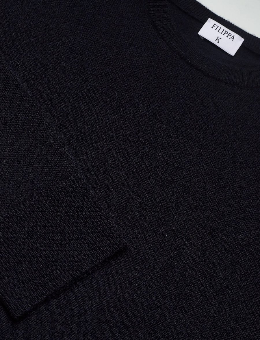 Filippa K - Soft Wool Crewneck Sweater - striktrøjer - navy - 2