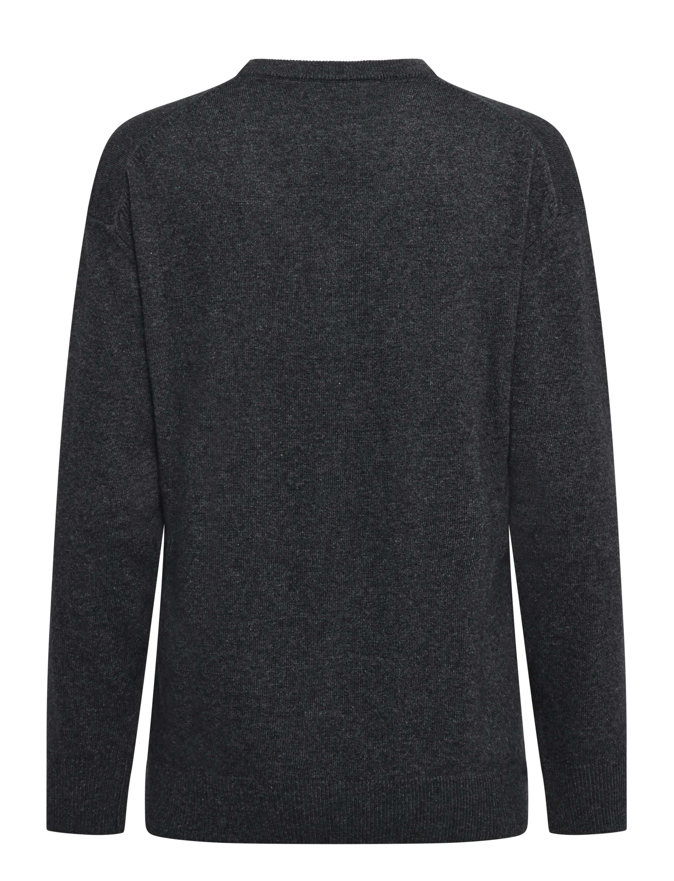 Filippa K - Soft Wool V-Neck Sweater - anthracite melange - 1