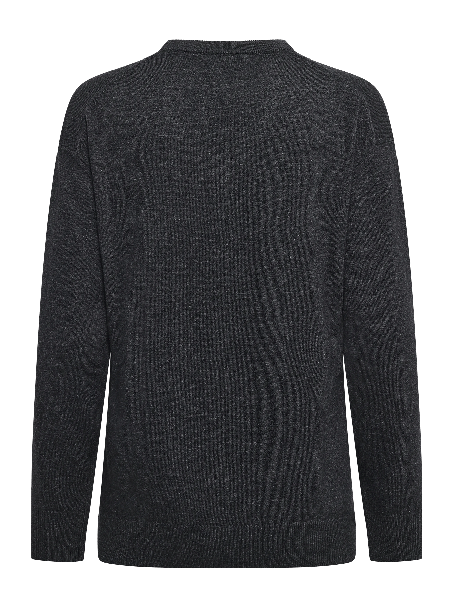 Filippa K - Soft Wool V-Neck Sweater - pullover - anthracite melange - 1