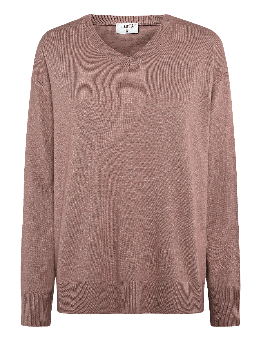 Filippa K - Soft Wool V-Neck Sweater - pullover - light pink - 0