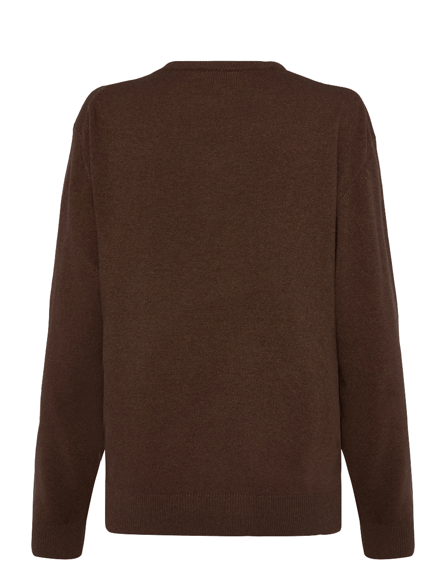 Filippa K - Soft Wool V-Neck Sweater - pullover - mid brown - 1