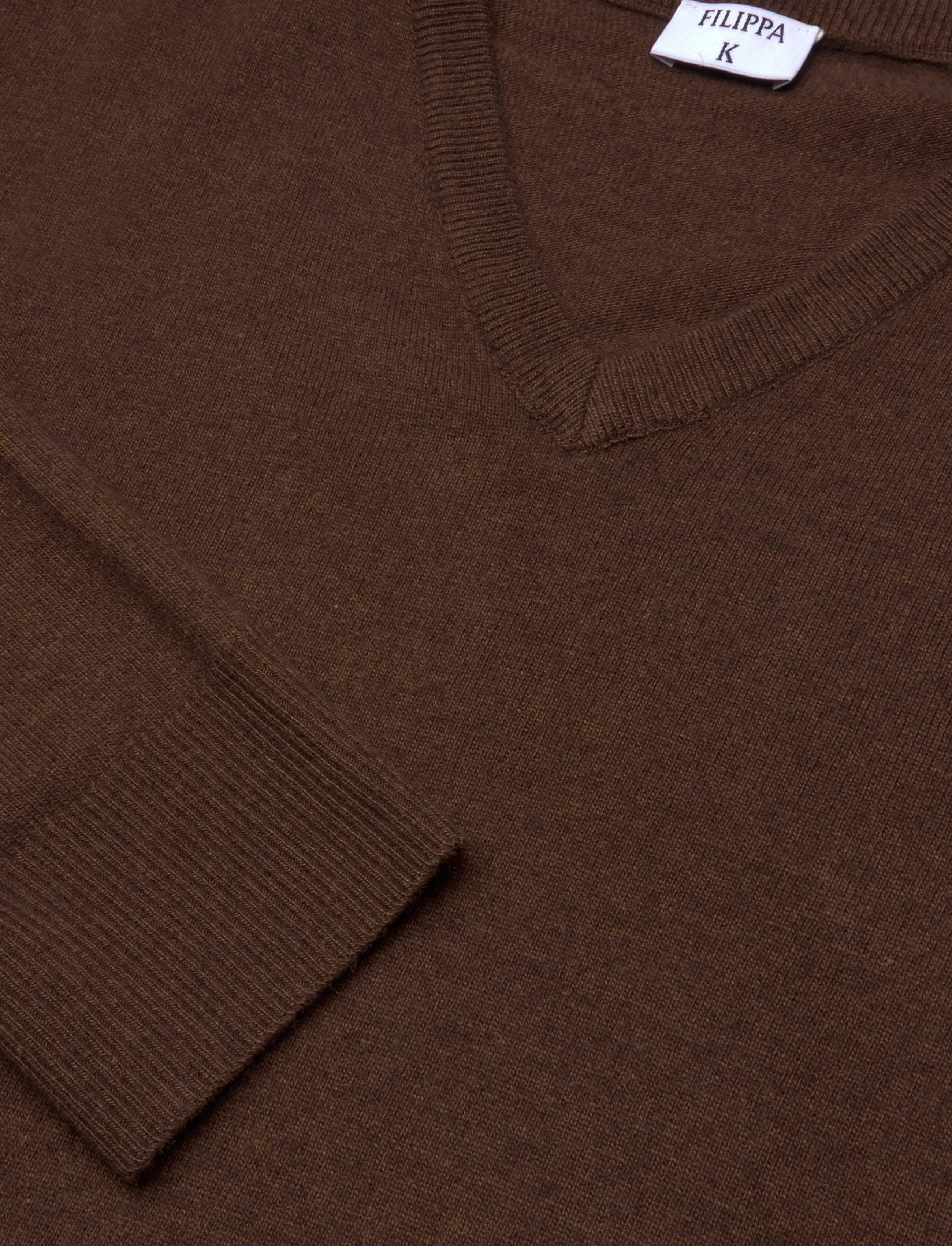 Filippa K - Soft Wool V-Neck Sweater - pullover - mid brown - 2