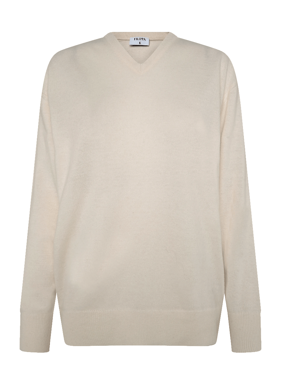 Filippa K - Soft Wool V-Neck Sweater - pullover - off-white - 0