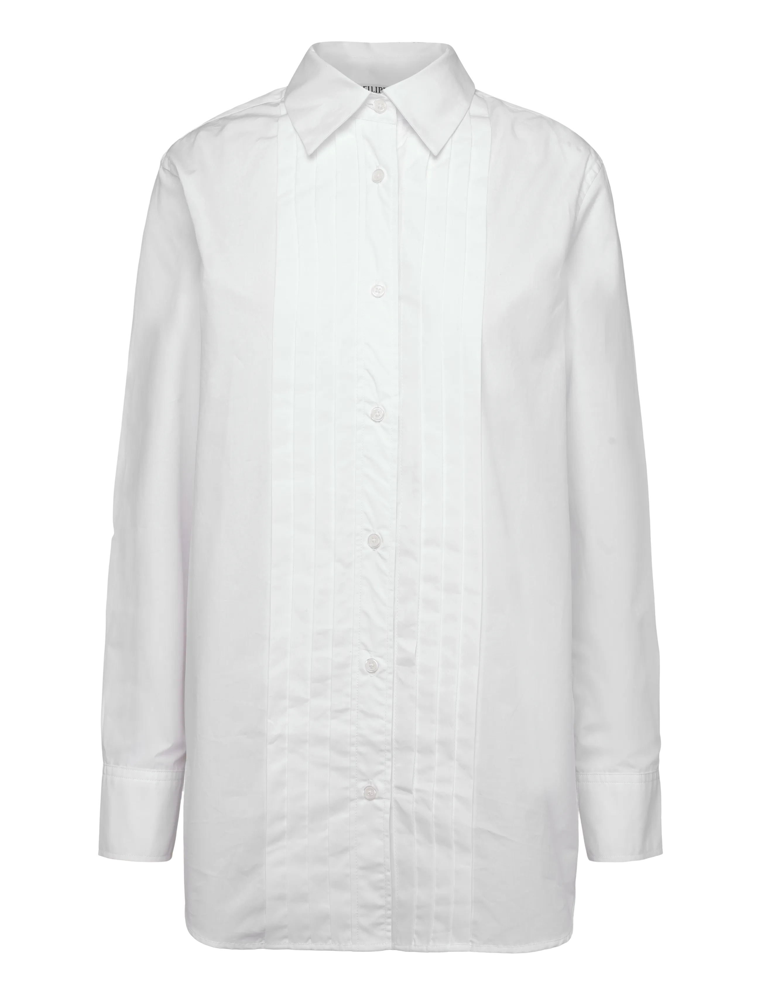 Filippa K Pleated Poplin Shirt - Hemden - WHITE / white