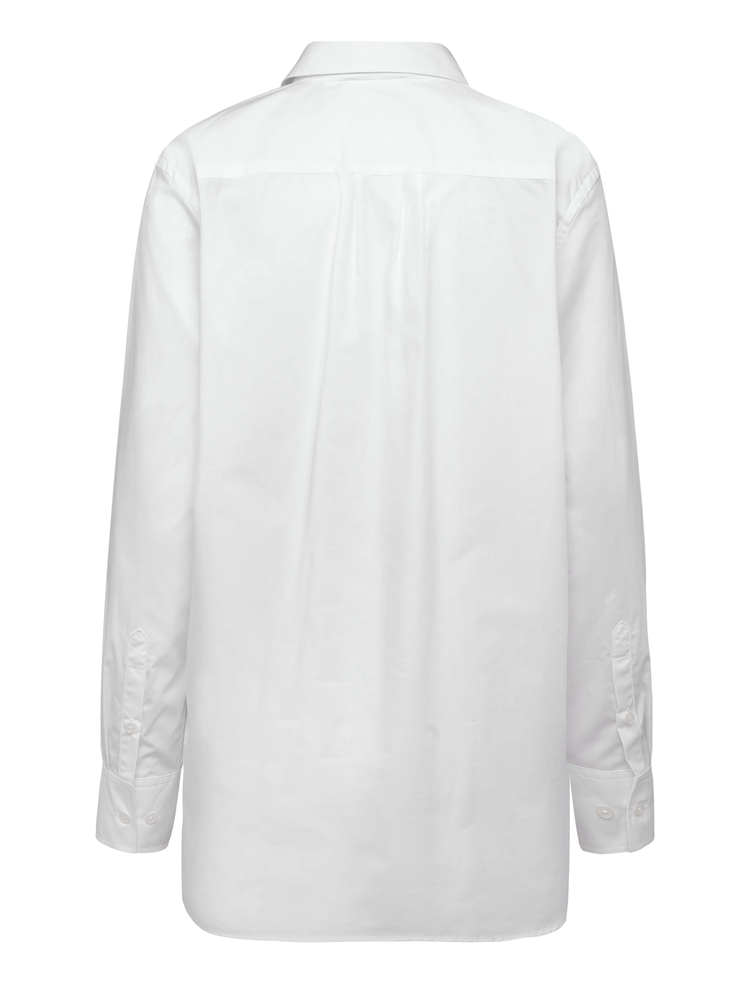 Filippa K - Pleated Poplin Shirt - langärmlige hemden - white - 1
