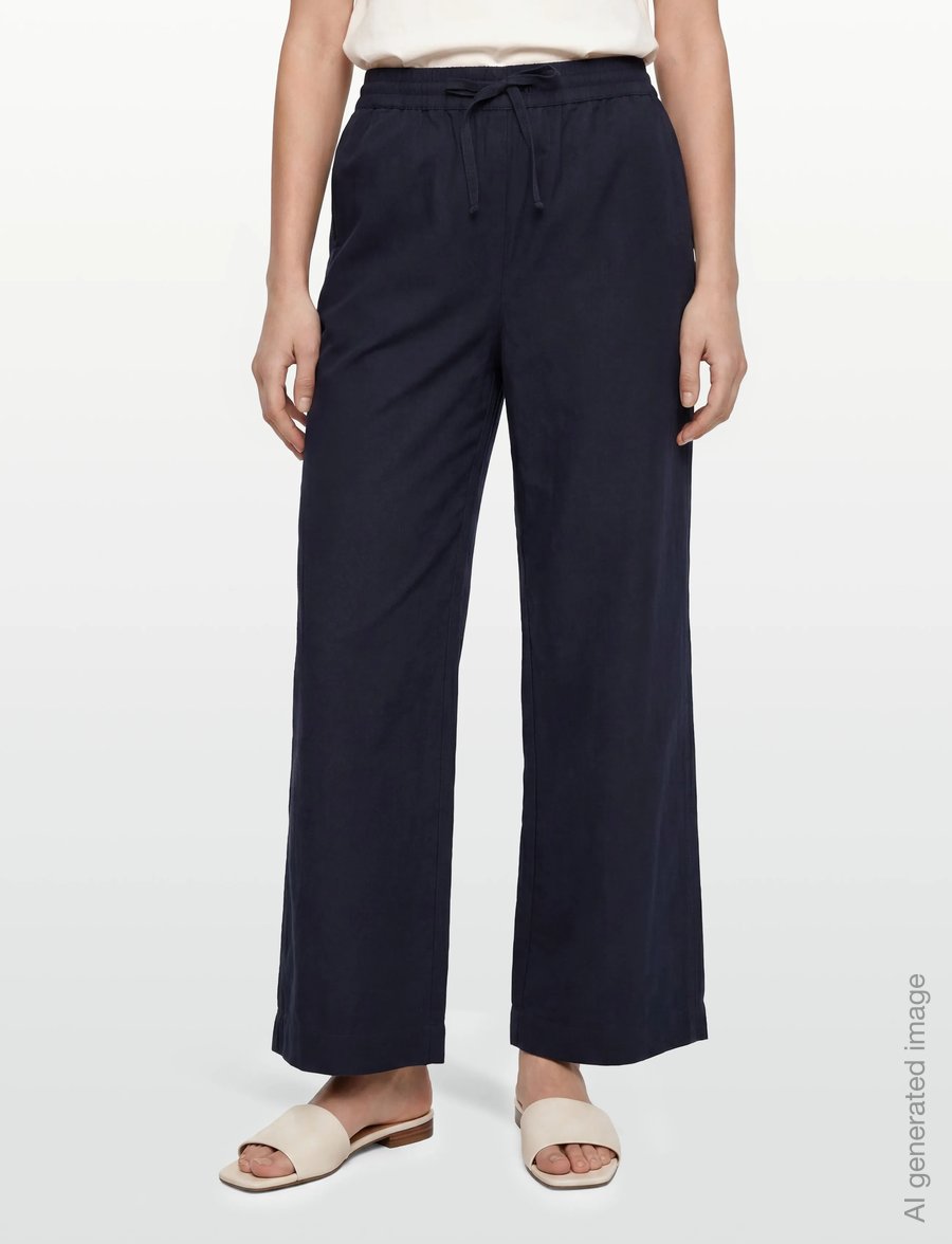 Filippa K - Gillian Linen Trousers - hørbukser - navy - 3