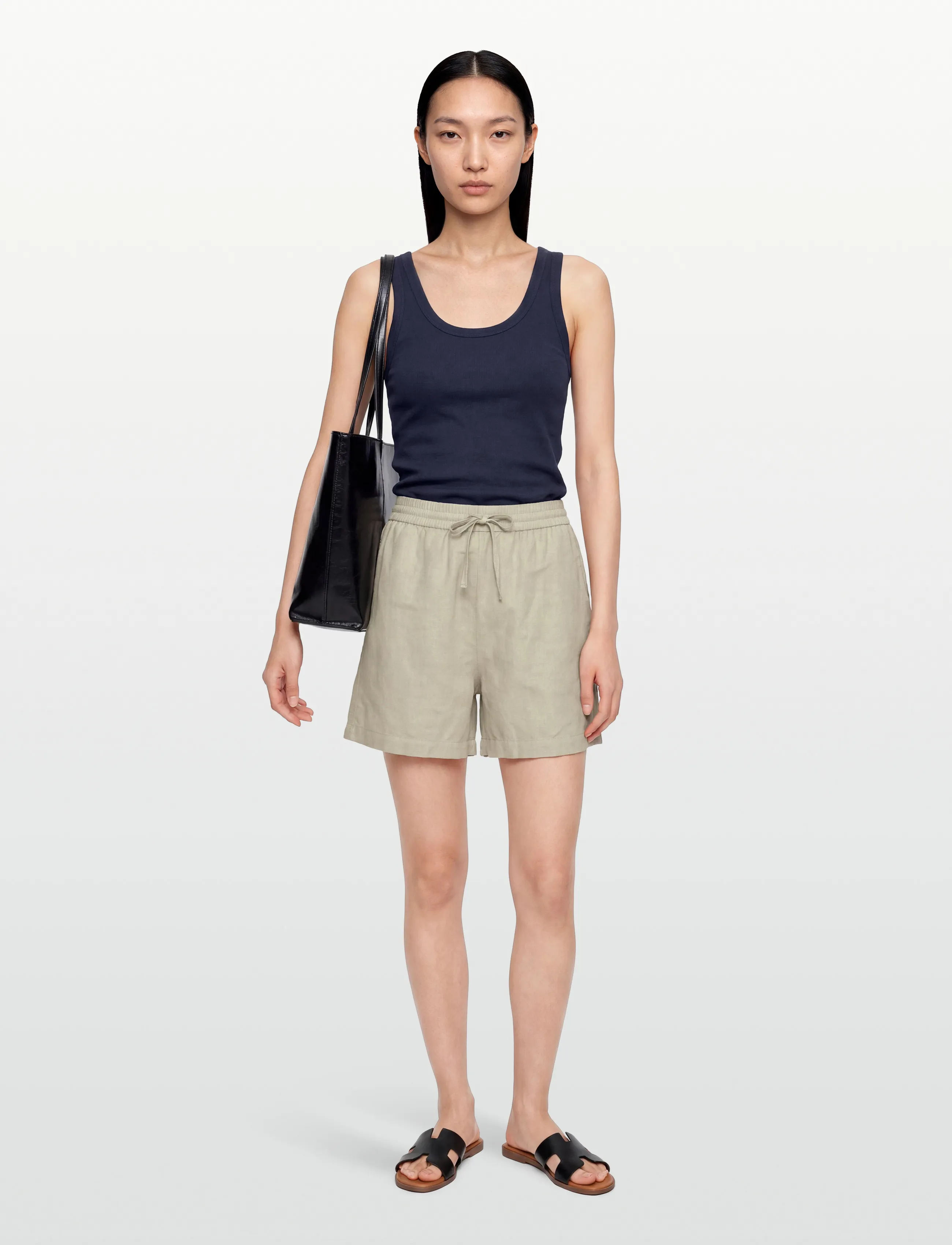 Filippa K - Jessa Linen Shorts - leinen-shorts - light green - 0