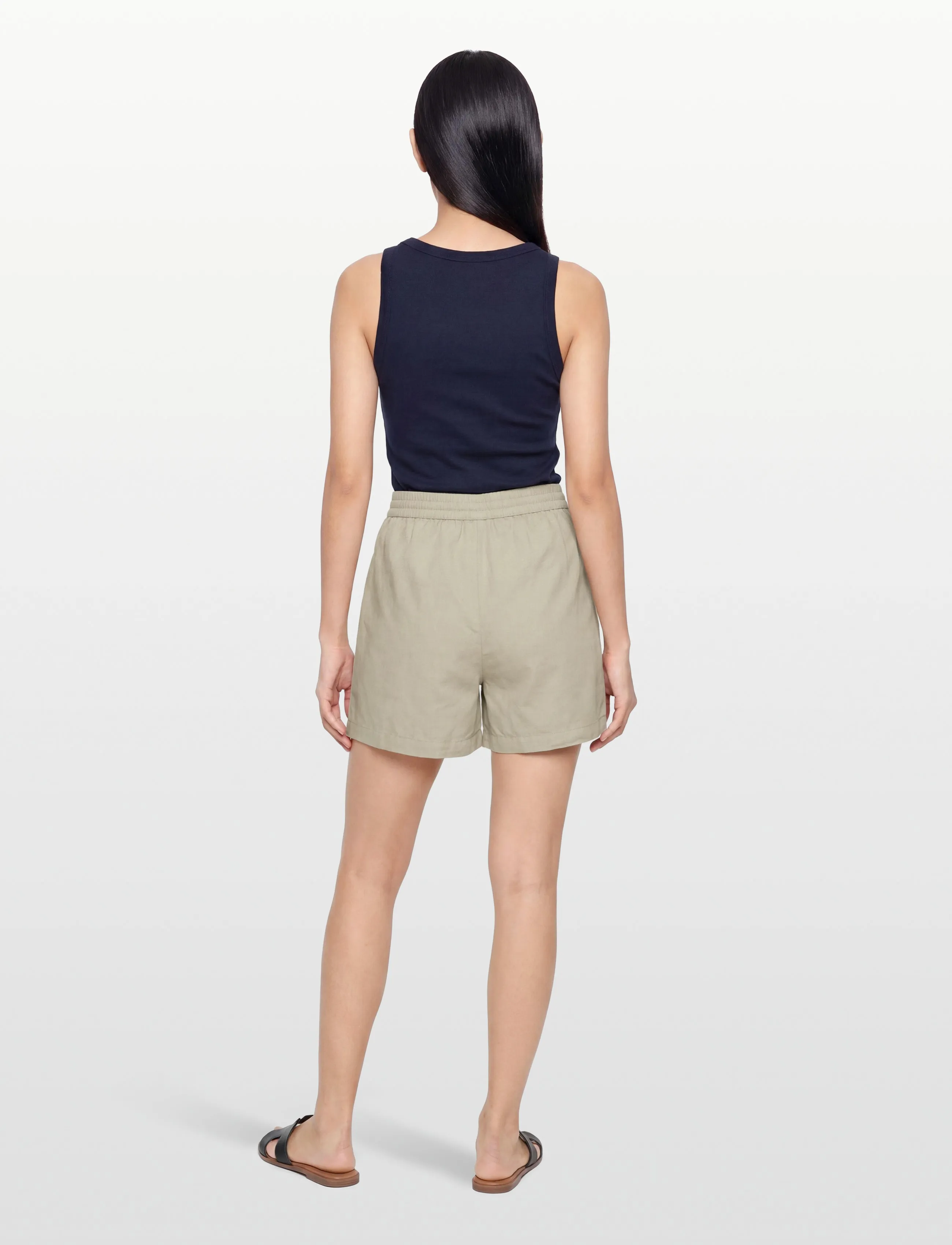 Filippa K - Jessa Linen Shorts - leinen-shorts - light green - 4