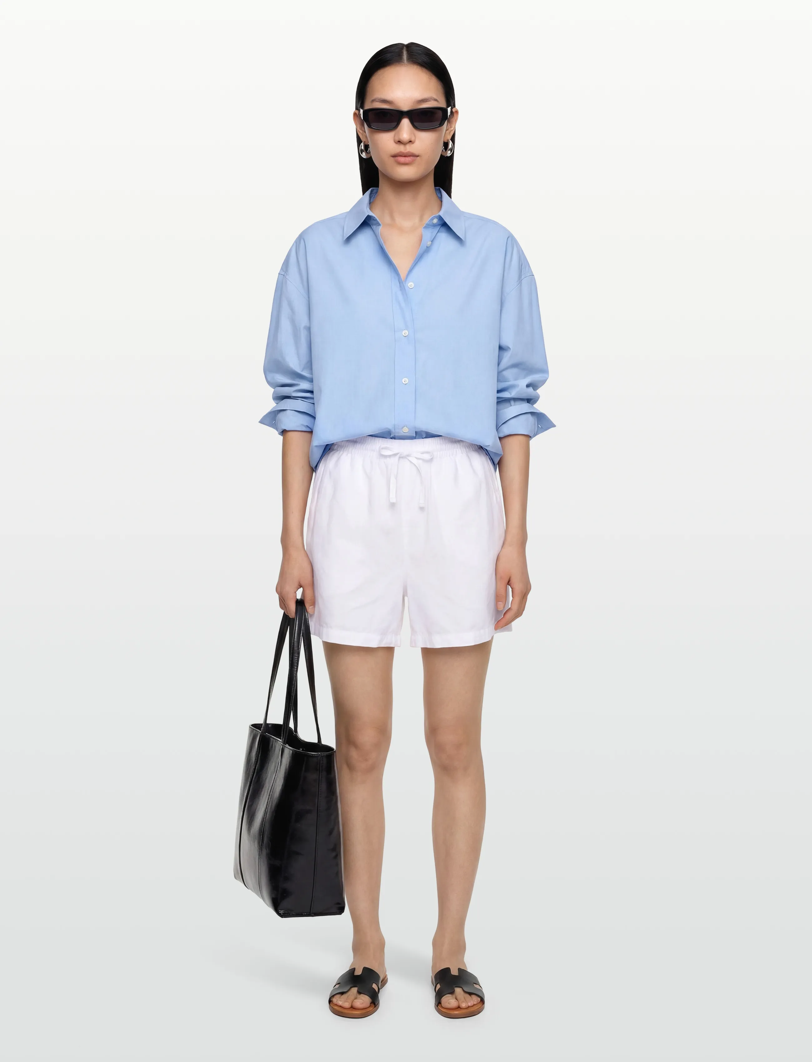 Filippa K - Jessa Linen Shorts - lina šorti - white - 0