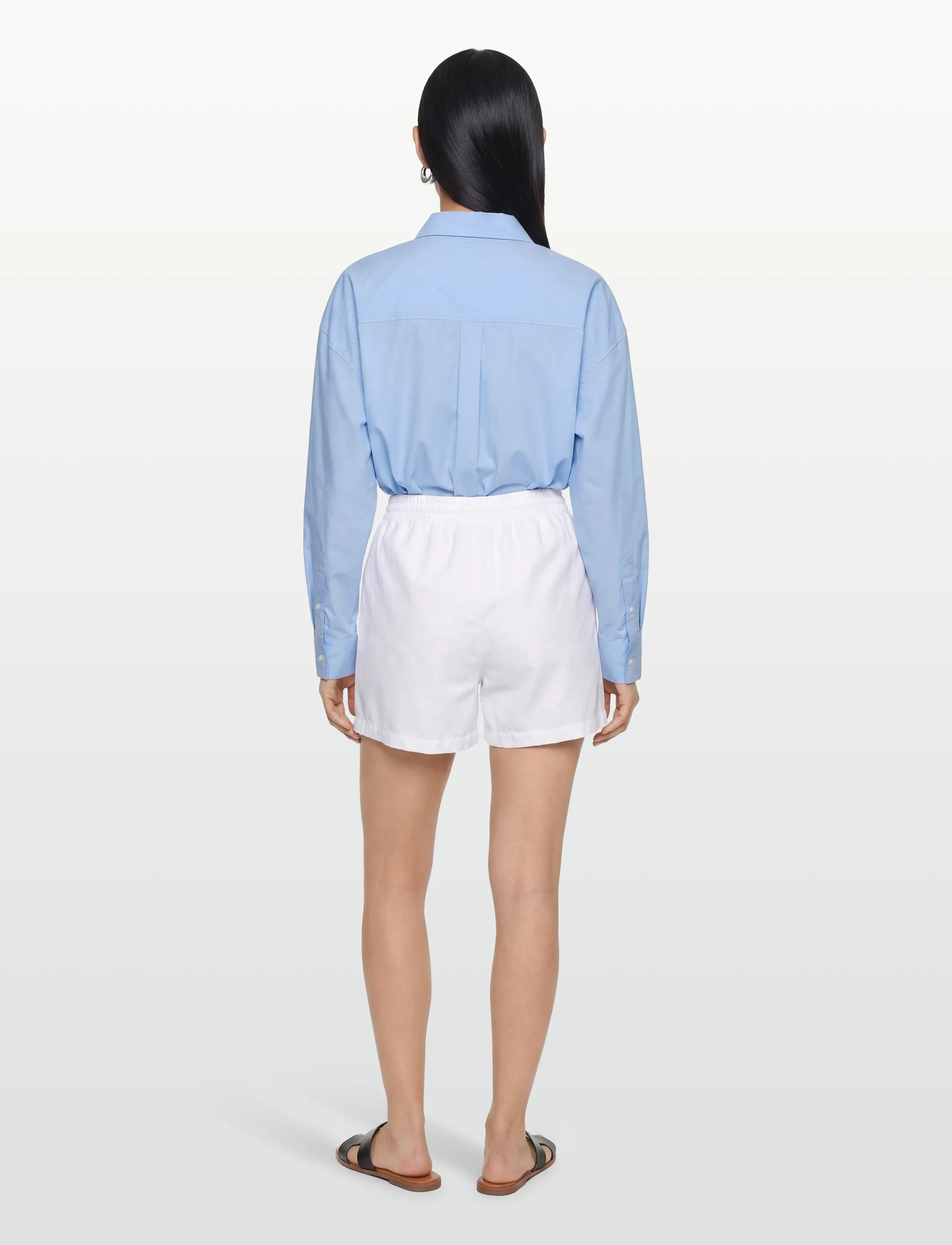 Filippa K - Jessa Linen Shorts - lina šorti - white - 4