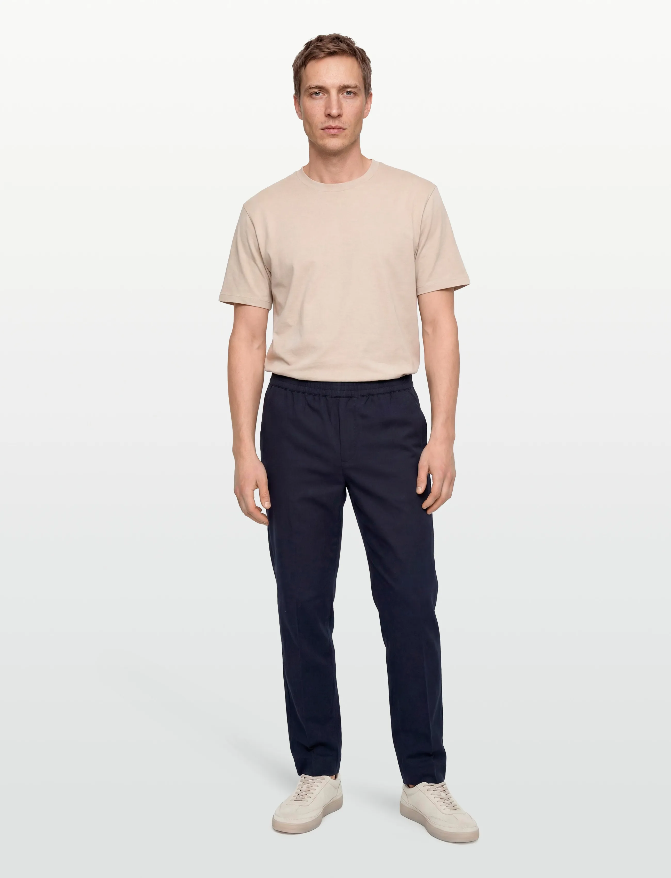 Filippa K Theo Linen Trousers - Kläder - NAVY / navy