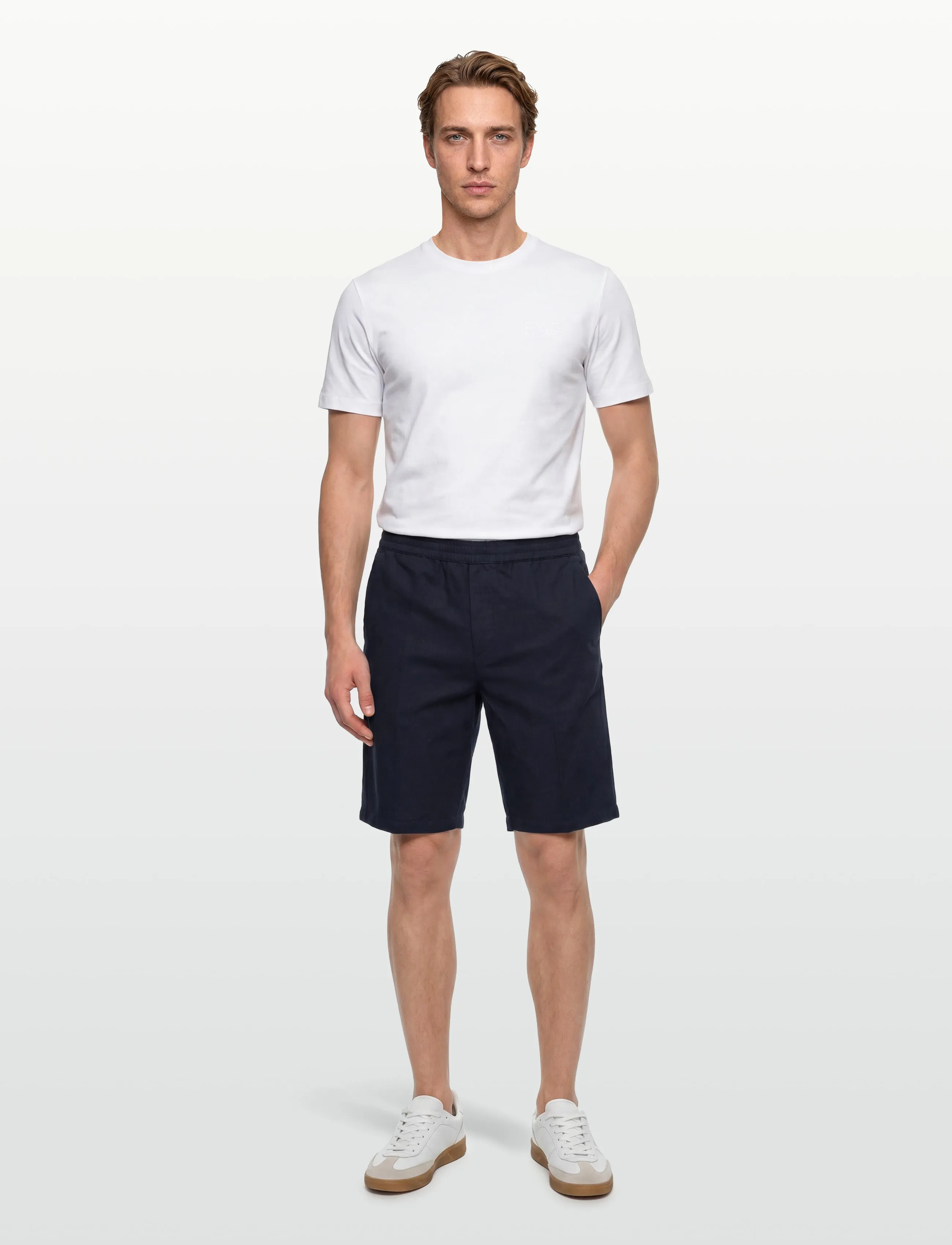 Filippa K Theo Linen Shorts - Schwedische Marken - NAVY / navy