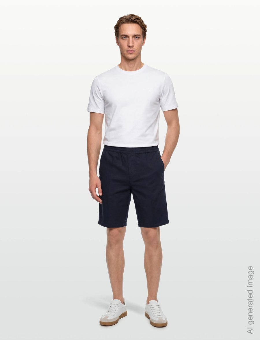 Filippa K - Theo Linen Shorts - linased lühikesed püksid - navy - 0