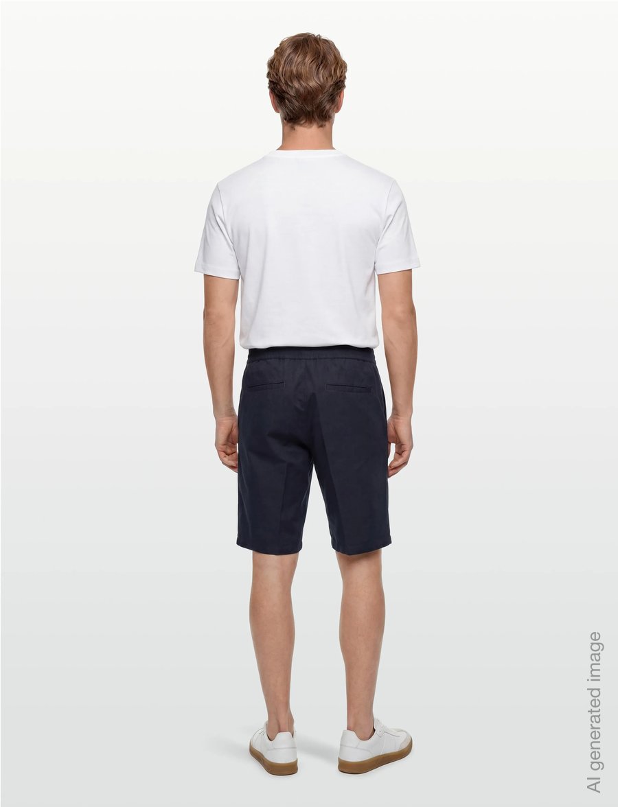 Filippa K - Theo Linen Shorts - linased lühikesed püksid - navy - 4