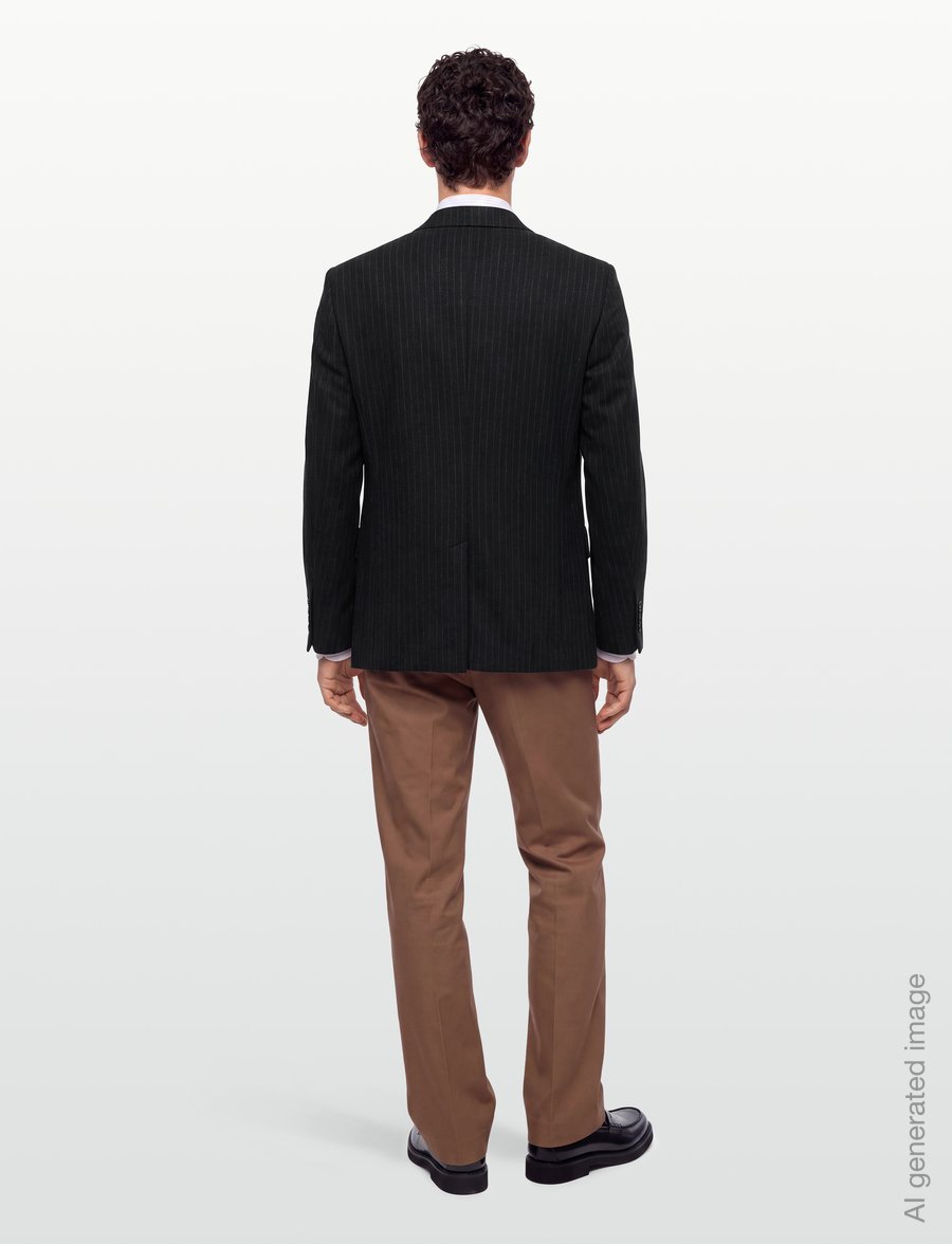 Filippa K - Michael Flannel Blazer - zweireiher - anthracite pinstripe - 4
