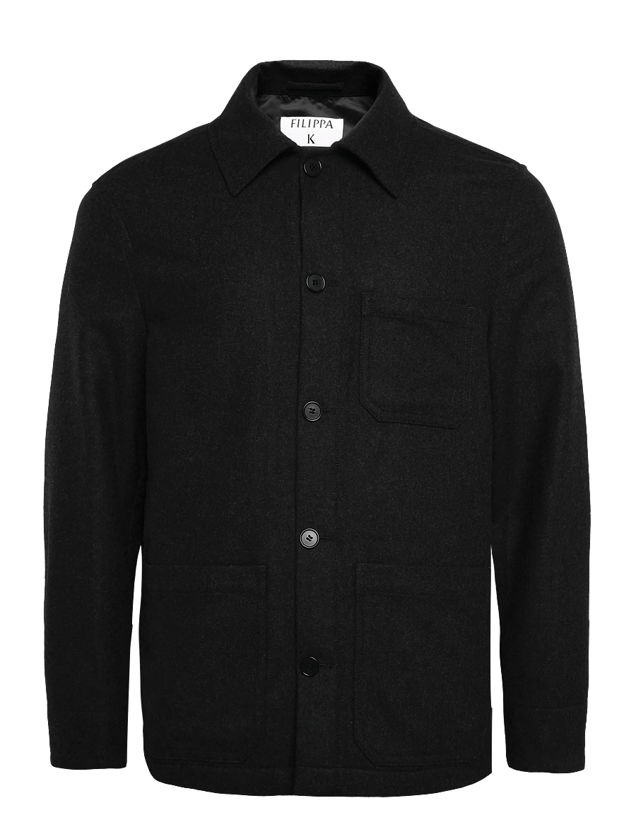 Filippa K - Taylor Flannel Jacket - joped - anthracite melange - 0