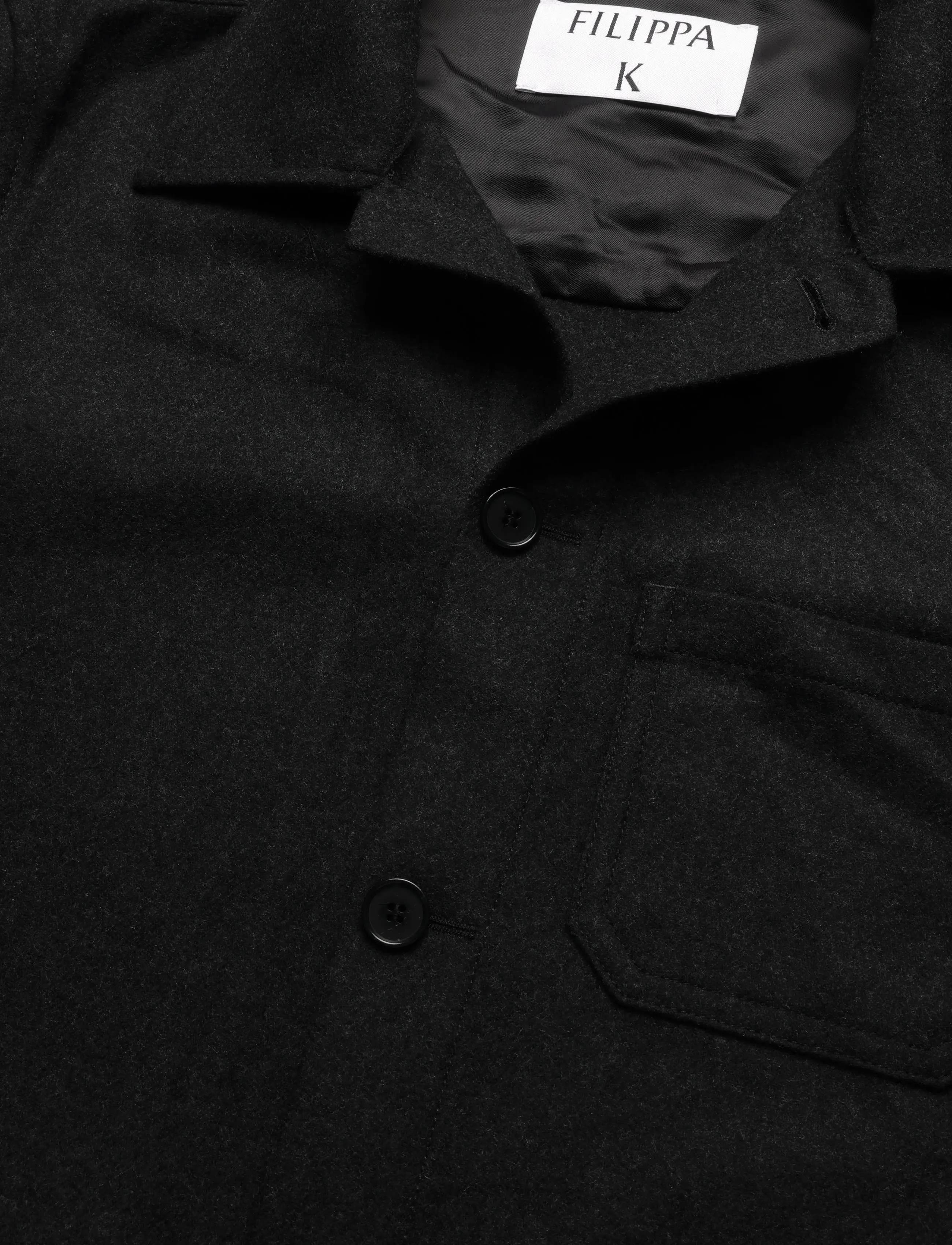 Filippa K - Taylor Flannel Jacket - joped - anthracite melange - 2