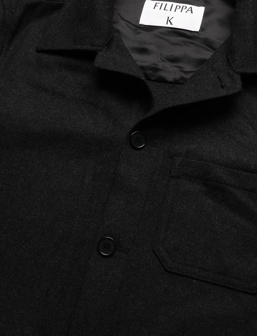 Filippa K - Taylor Flannel Jacket - joped - anthracite melange - 2