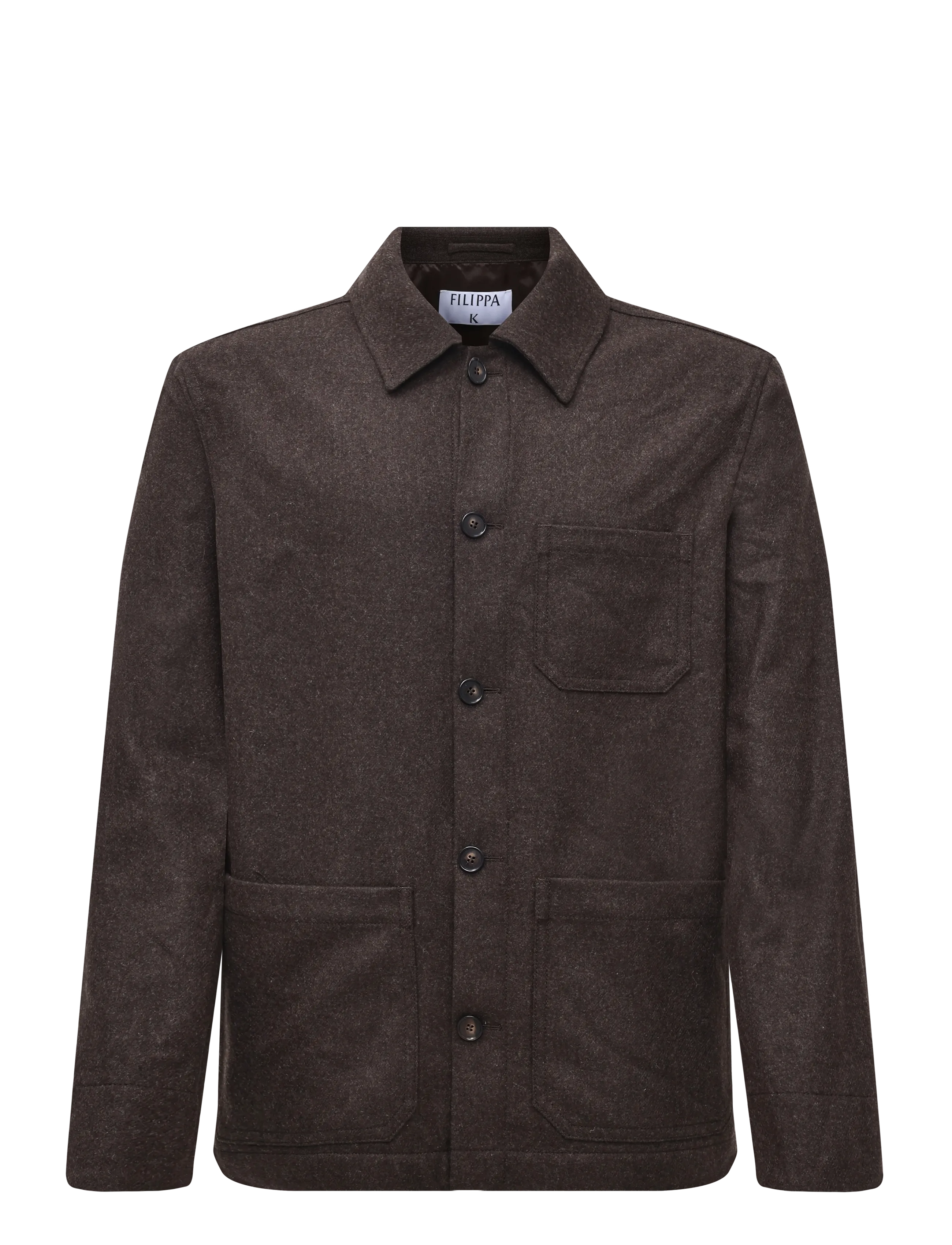 Filippa K Taylor Flannel Jacket - Riided - WALNUT BROWN / brown