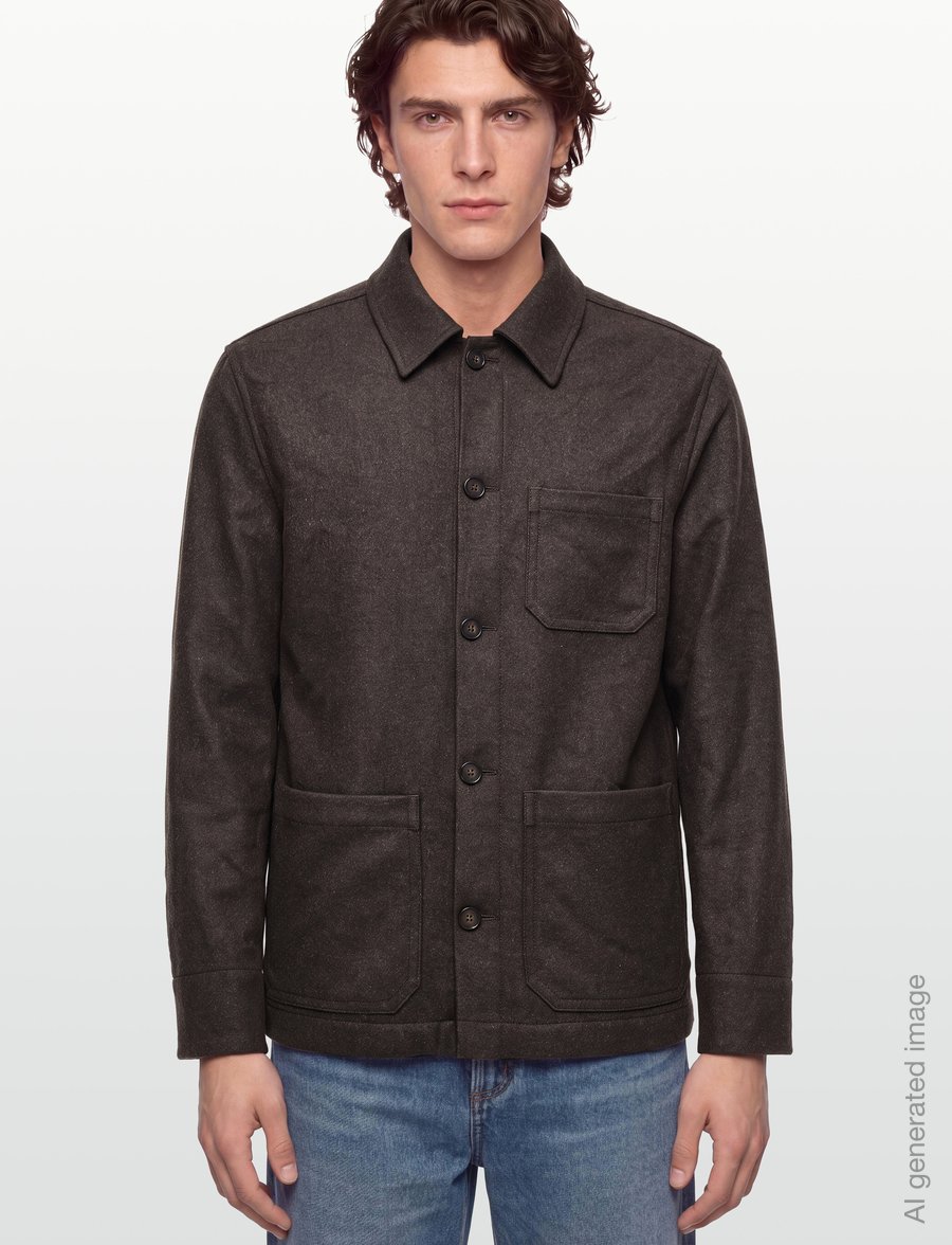 Filippa K - Taylor Flannel Jacket - takit - walnut brown - 3