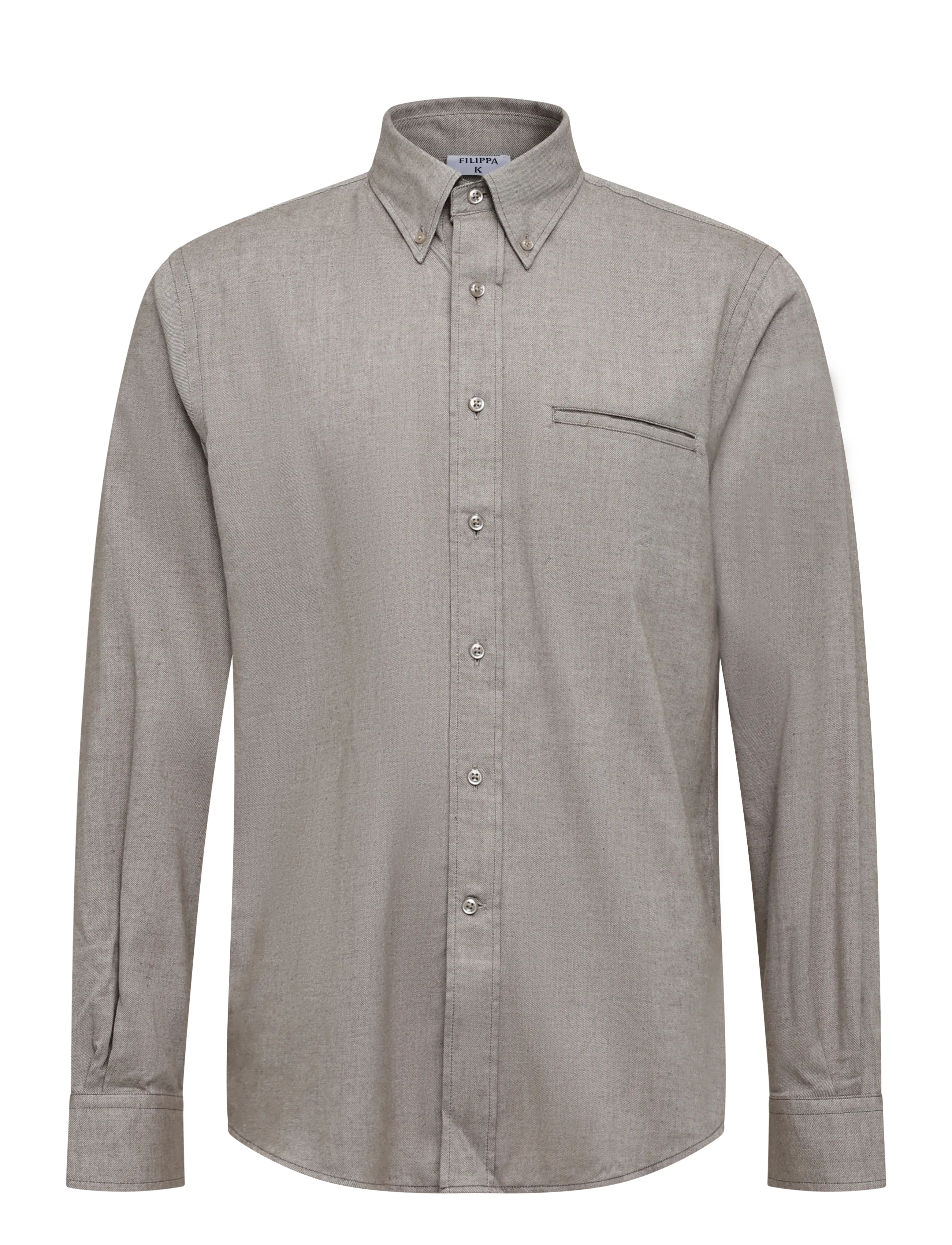 Filippa K Zack Flannel Shirt - Säsongens färger - MID BROWN / brown