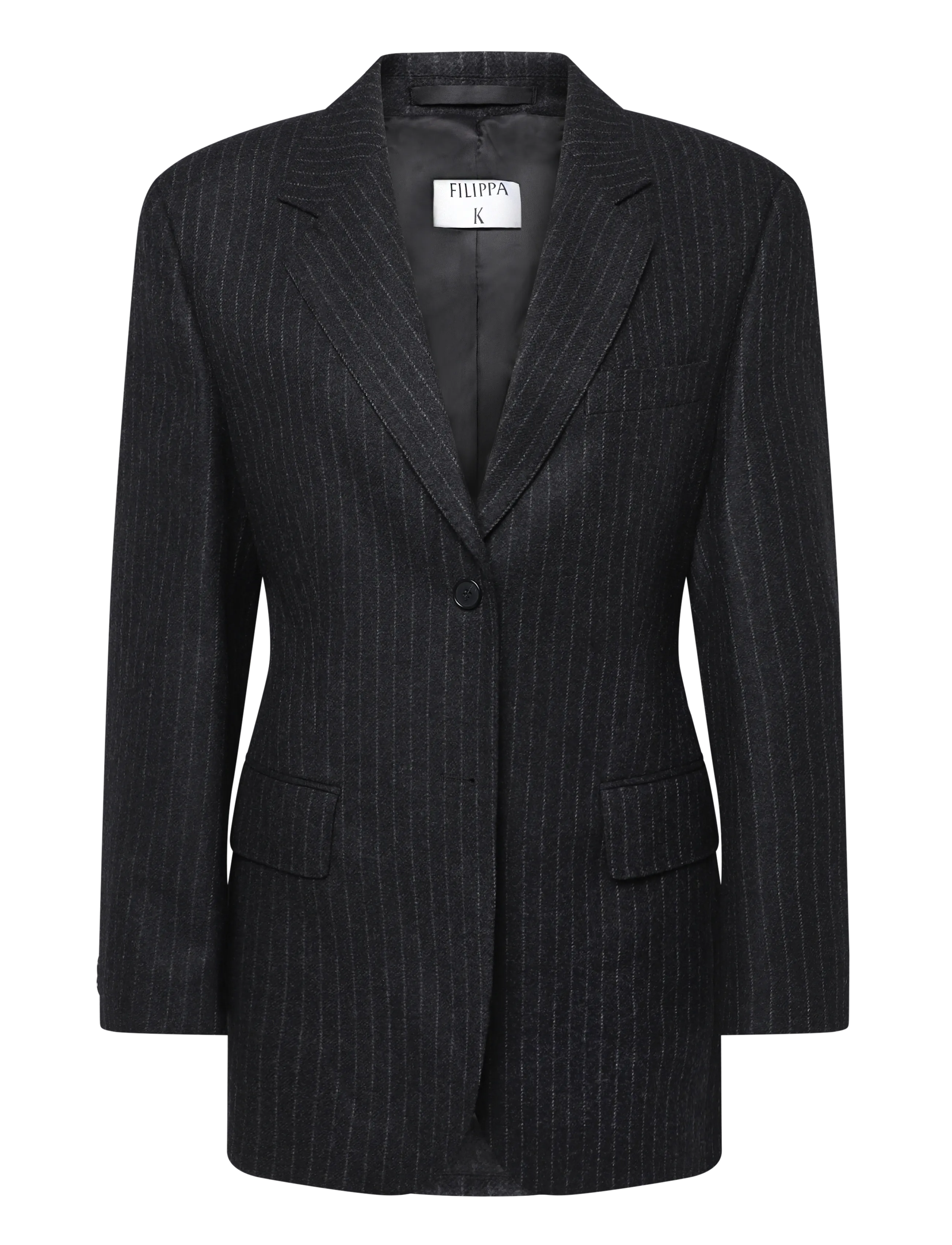 Filippa K Hourglass Pinstripe Flannel Bl - Büromode - ANTHRACITE PINSTRIPE / grey