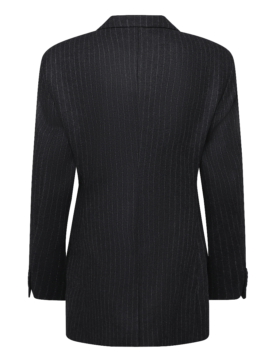 Filippa K - Hourglass Pinstripe Flannel Bl - einreihige blazer - anthracite pinstripe - 1