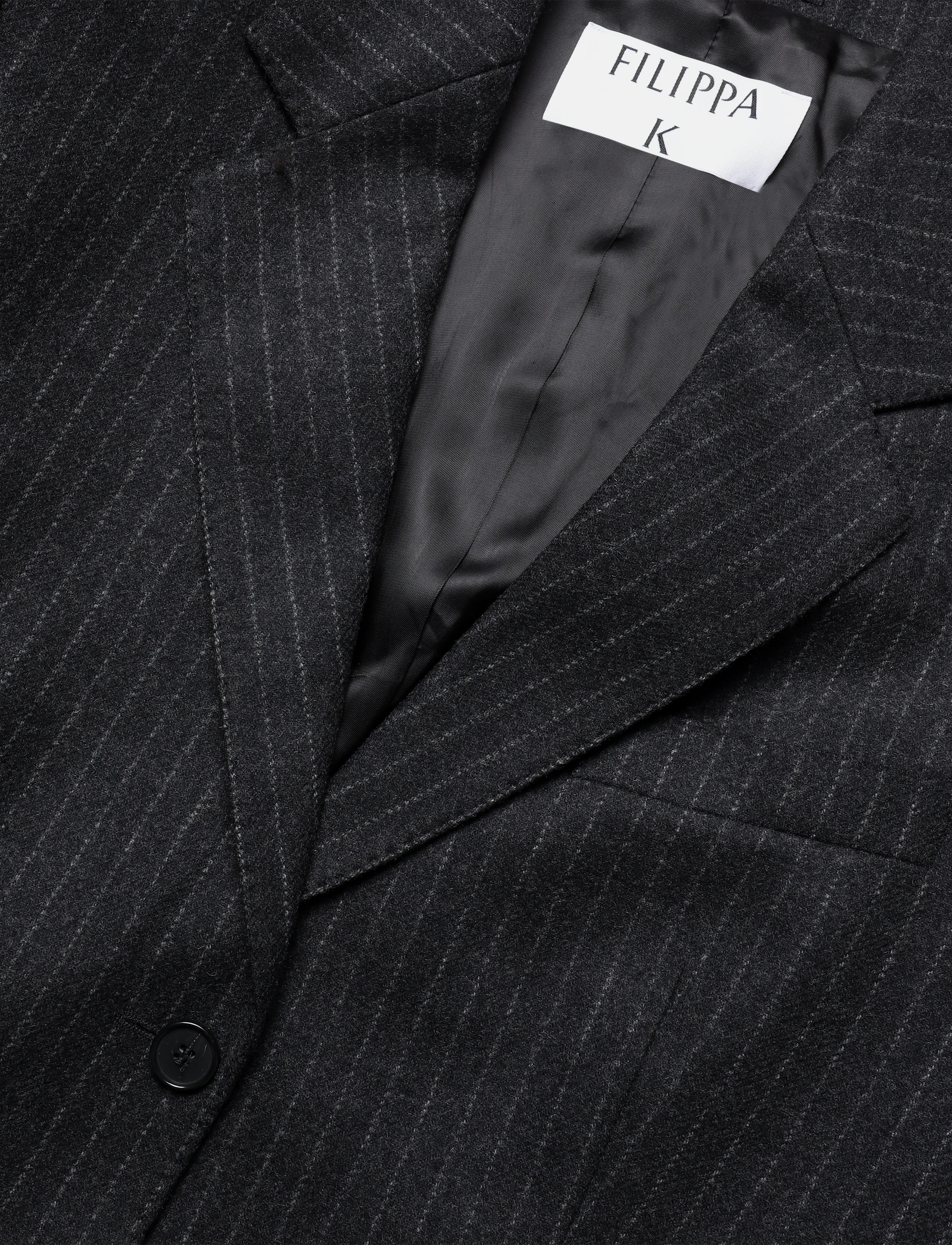 Filippa K - Hourglass Pinstripe Flannel Bl - einreihige blazer - anthracite pinstripe - 2