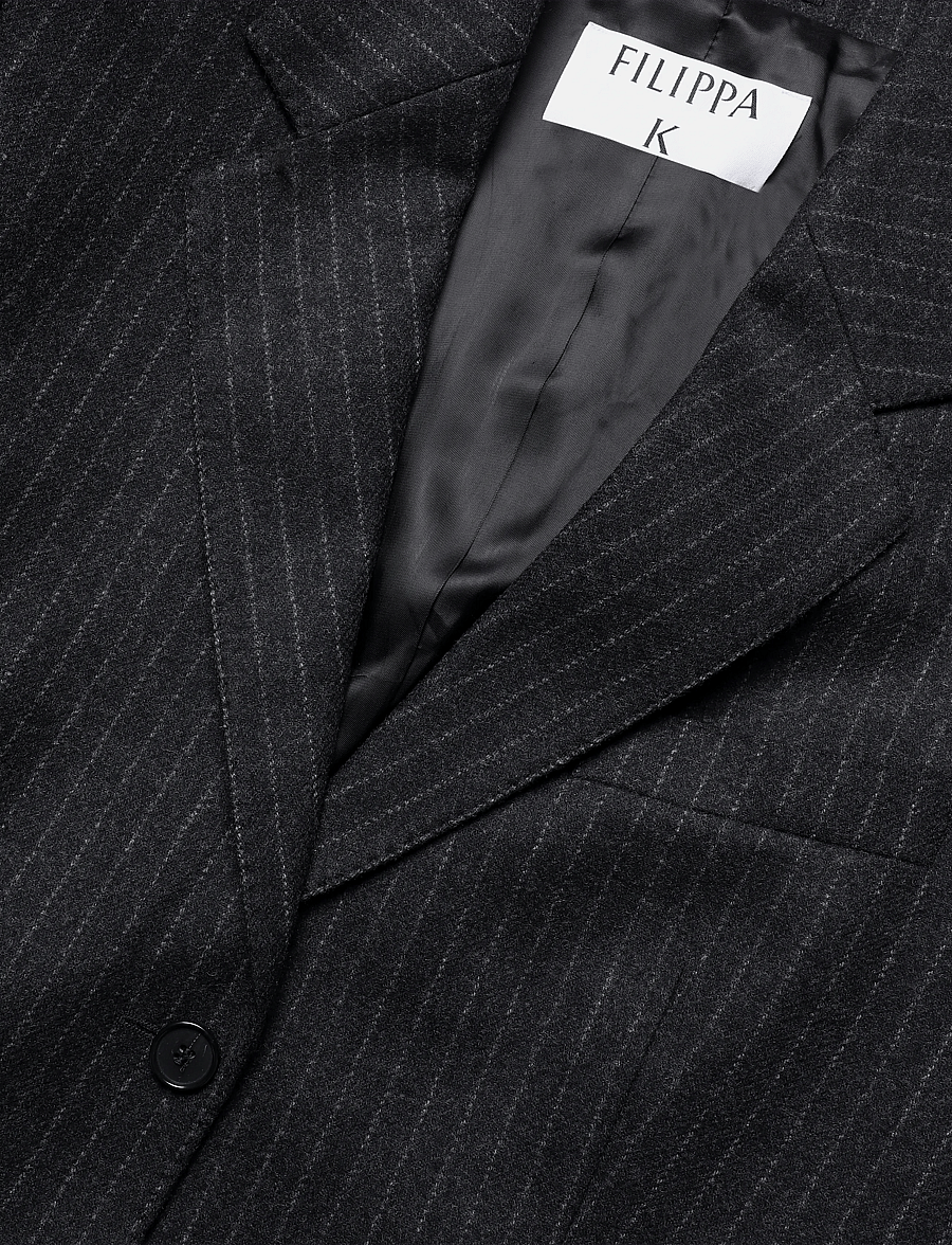 Filippa K - Hourglass Pinstripe Flannel Bl - einreihige blazer - anthracite pinstripe - 2