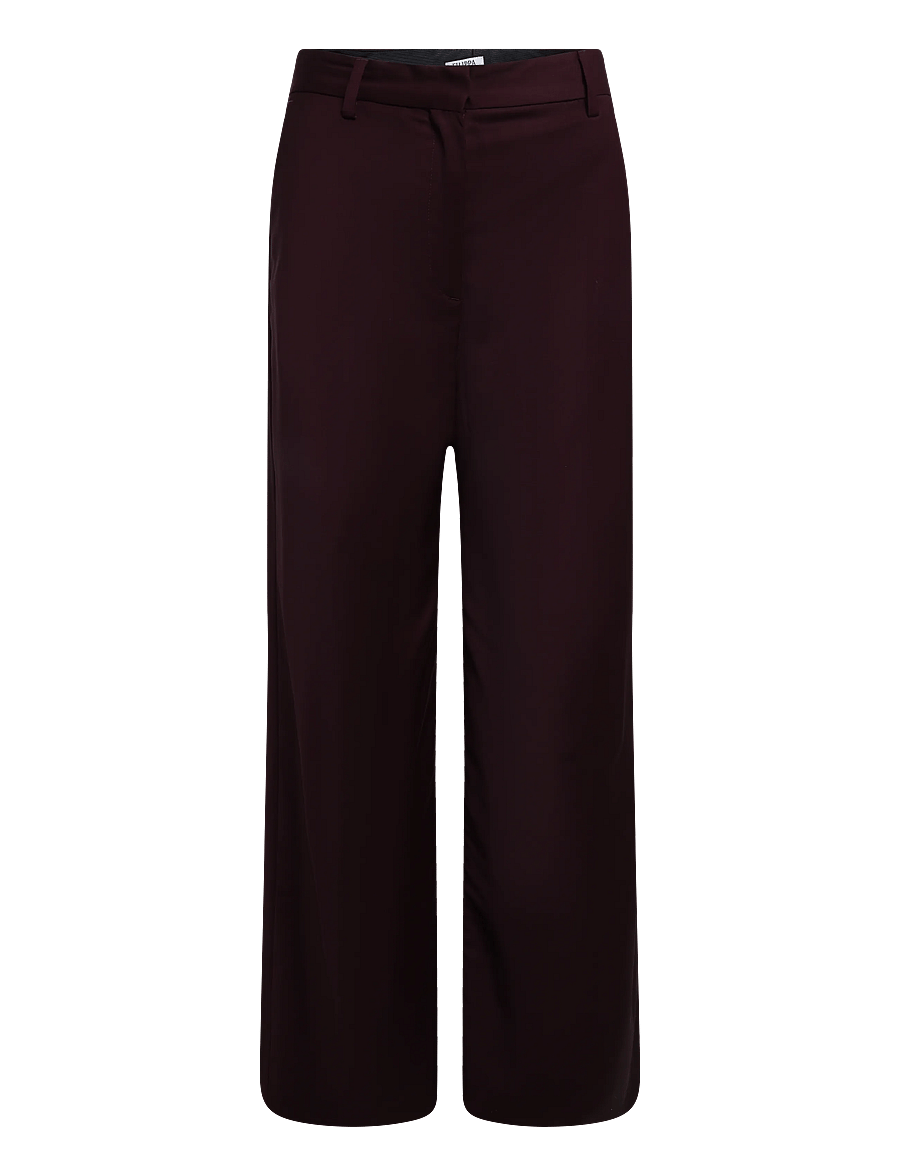 Filippa K - Harlow Wool Trousers - kostymbyxor - burgundy - 0