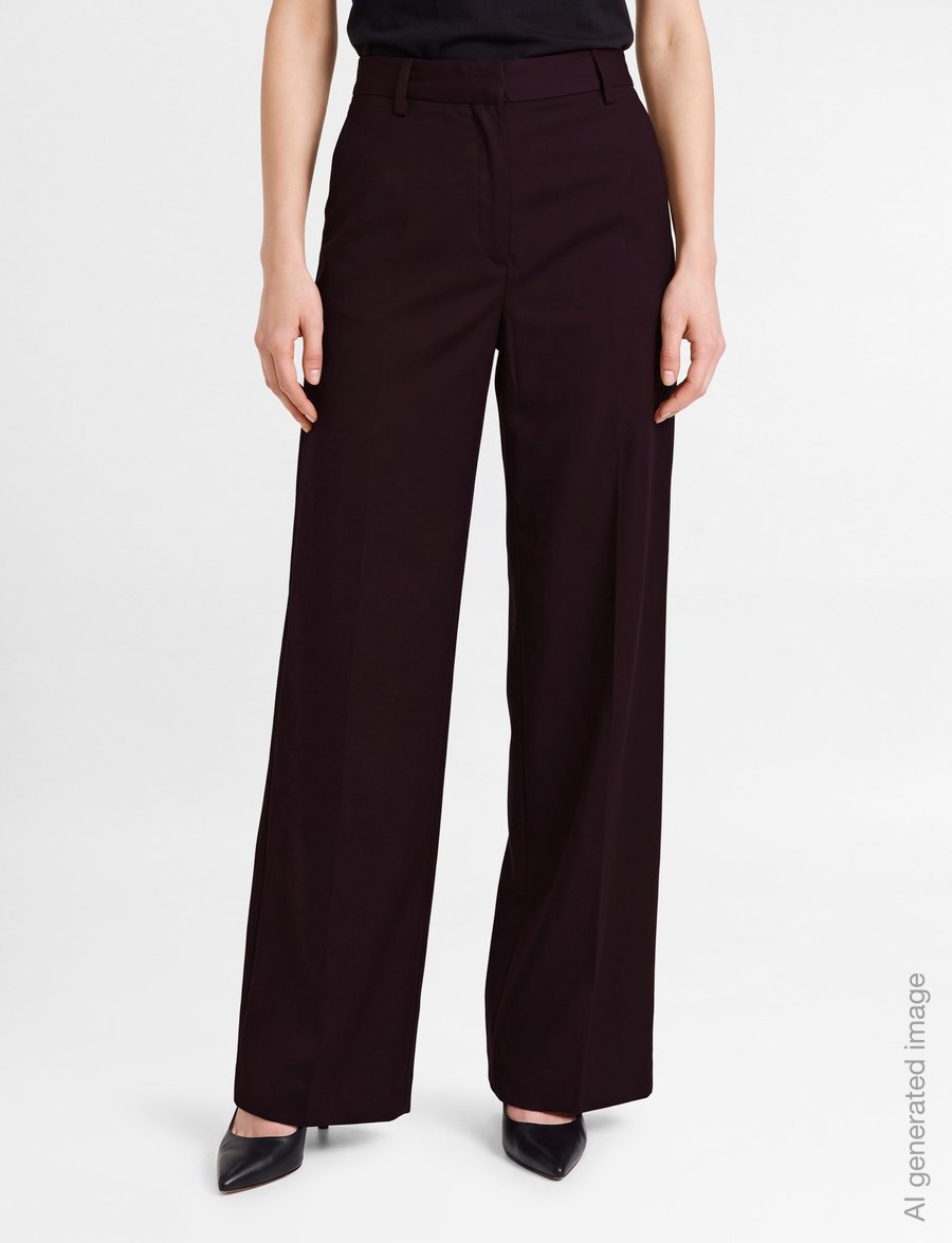 Filippa K - Harlow Wool Trousers - kostymbyxor - burgundy - 3